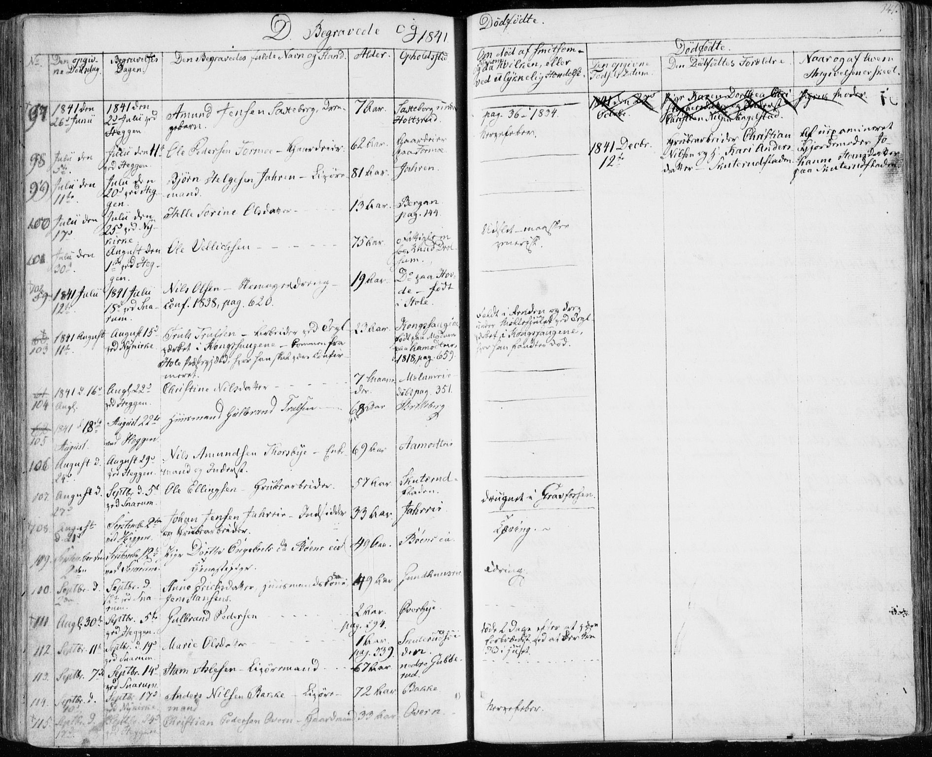 Modum kirkebøker, SAKO/A-234/F/Fa/L0007: Parish register (official) no. 7, 1841-1850, p. 341