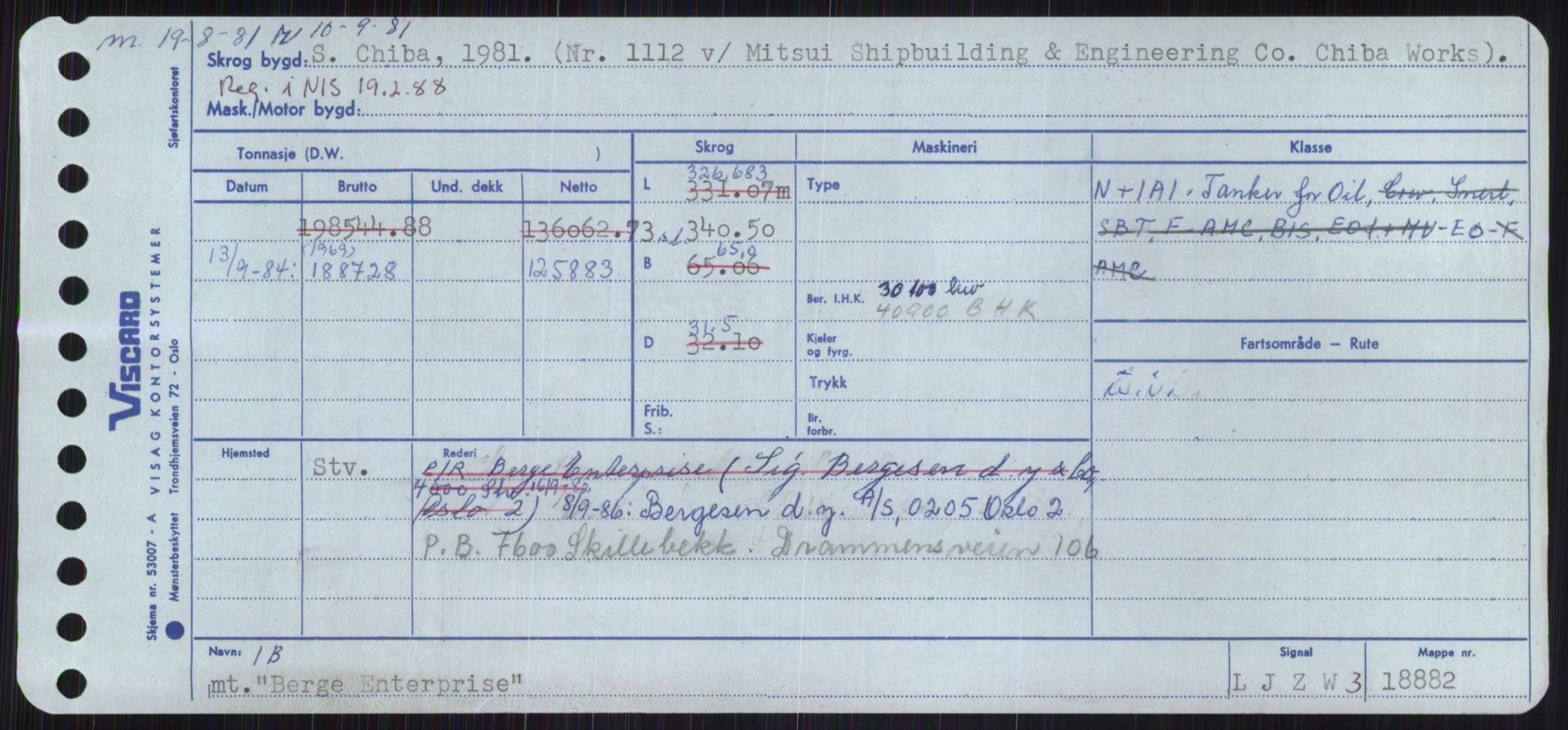 Sjøfartsdirektoratet med forløpere, Skipsmålingen, RA/S-1627/H/Ha/L0001/0001: Fartøy, A-Eig / Fartøy A-Bjøn, p. 781