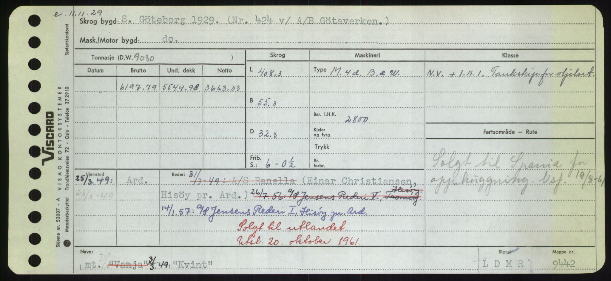 Sjøfartsdirektoratet med forløpere, Skipsmålingen, AV/RA-S-1627/H/Hd/L0021: Fartøy, Kor-Kår, p. 345