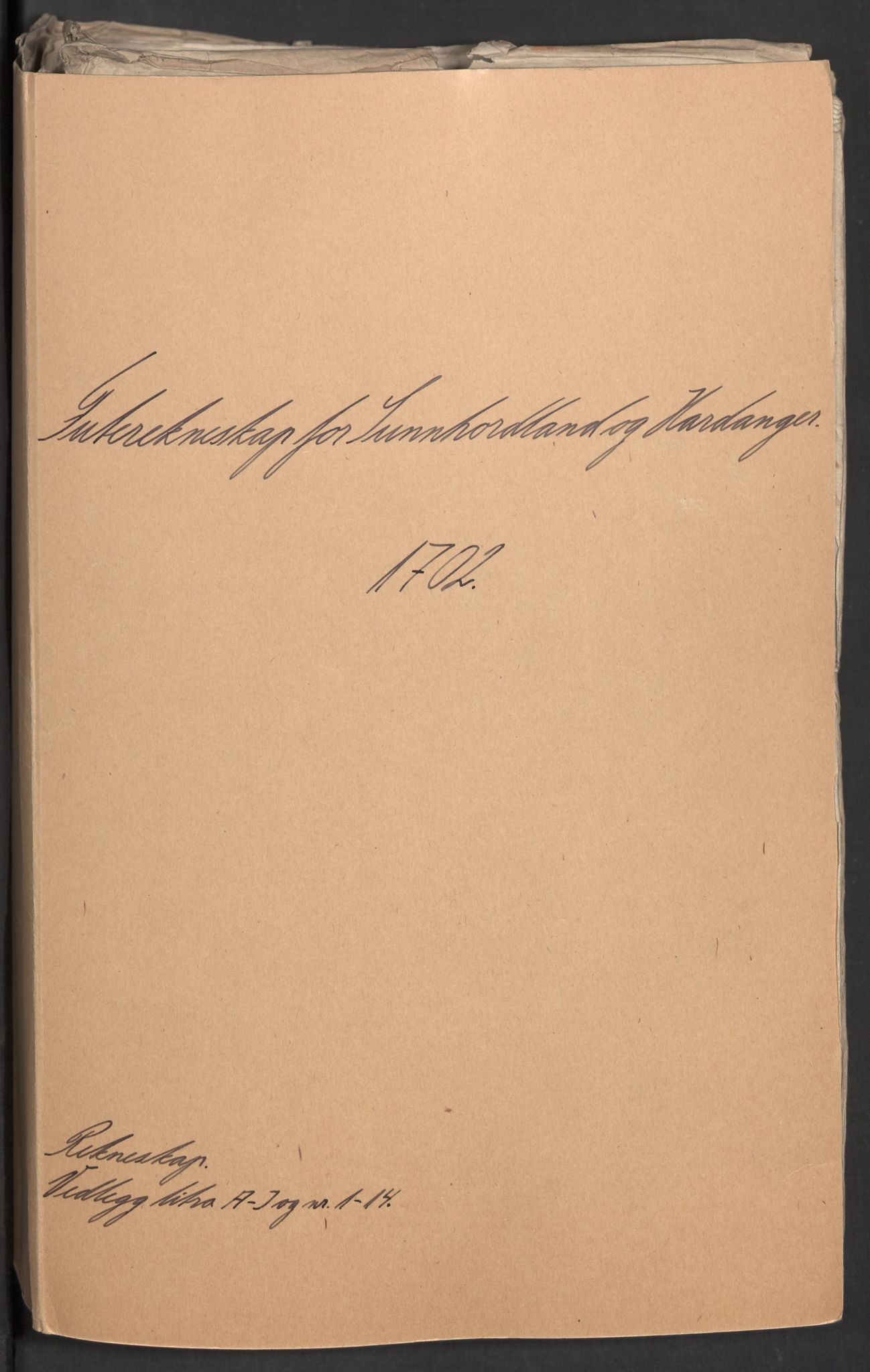 Rentekammeret inntil 1814, Reviderte regnskaper, Fogderegnskap, RA/EA-4092/R48/L2980: Fogderegnskap Sunnhordland og Hardanger, 1702, p. 2