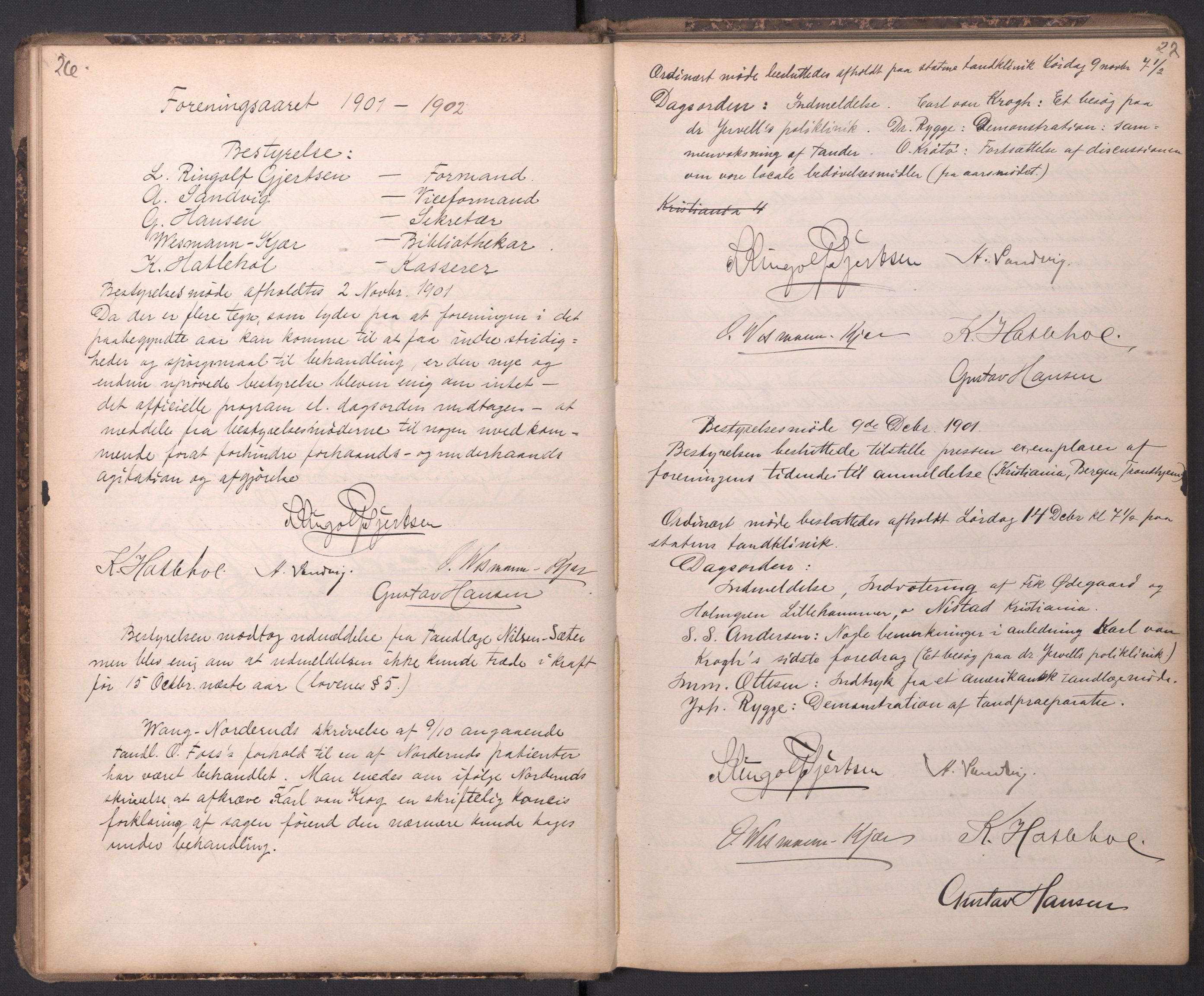 Den norske tannlegeforening, AV/RA-PA-0862/1/A/Ab/L0003: Forhandlingsprotokoll, 1899-1912, p. 26-27