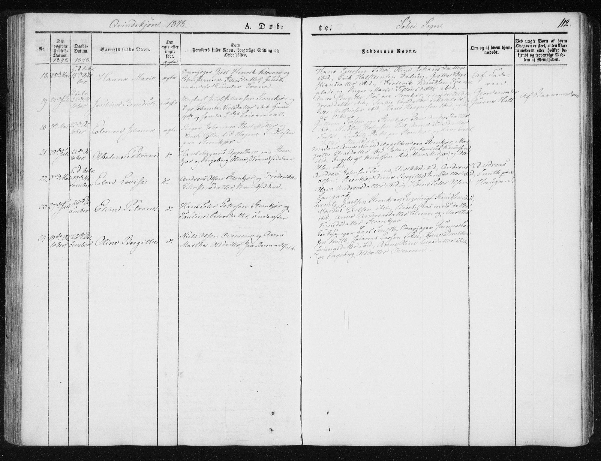 Ministerialprotokoller, klokkerbøker og fødselsregistre - Nord-Trøndelag, AV/SAT-A-1458/735/L0339: Parish register (official) no. 735A06 /2, 1836-1848, p. 112