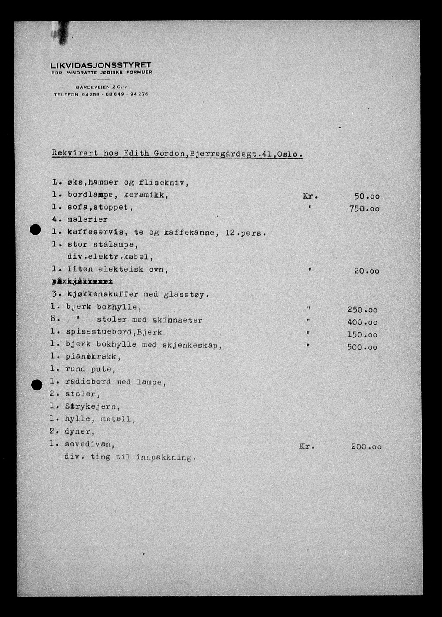 Justisdepartementet, Tilbakeføringskontoret for inndratte formuer, AV/RA-S-1564/H/Hc/Hcc/L0940: --, 1945-1947, p. 165