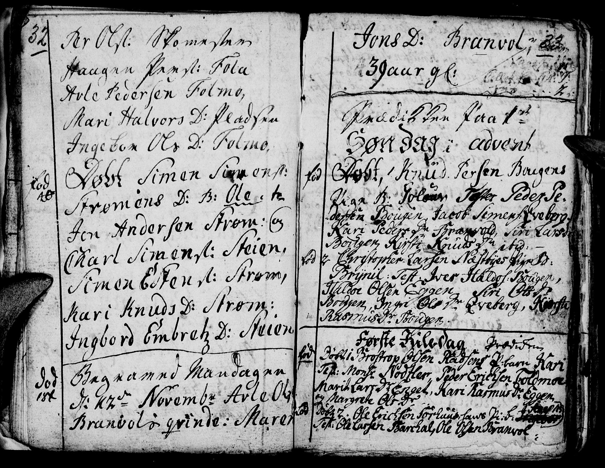 Tynset prestekontor, SAH/PREST-058/H/Ha/Hab/L0009: Parish register (official) no. 9, 1769-1781, p. 32-33