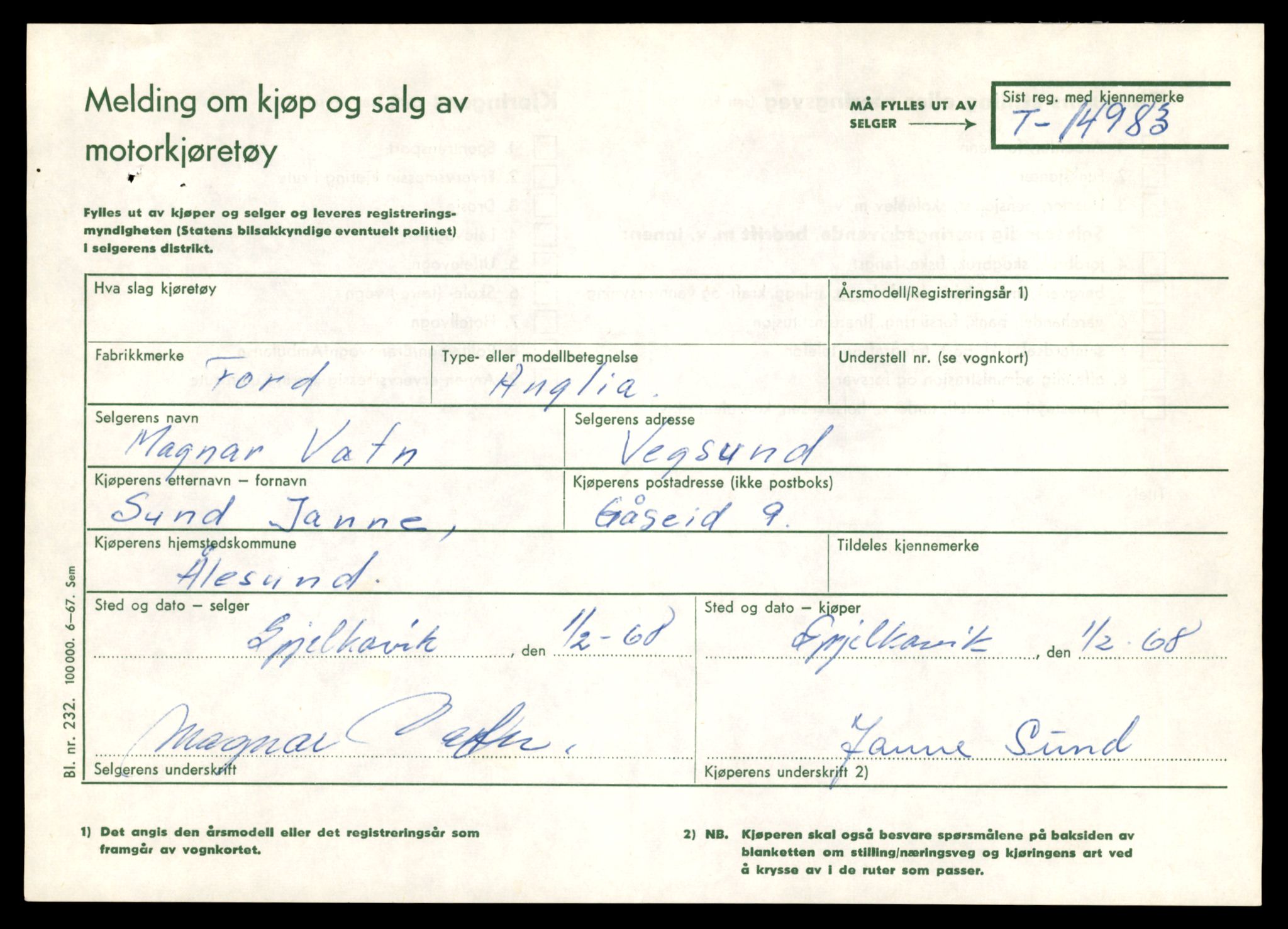 Møre og Romsdal vegkontor - Ålesund trafikkstasjon, AV/SAT-A-4099/F/Fe/L0049: Registreringskort for kjøretøy T 14864 - T 18613, 1927-1998, p. 2835