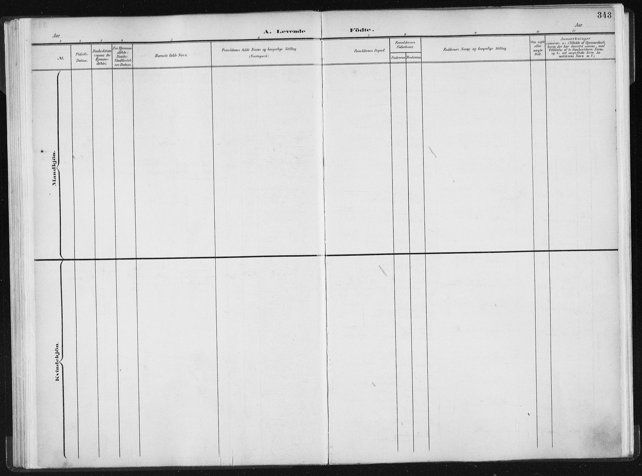Ministerialprotokoller, klokkerbøker og fødselsregistre - Sør-Trøndelag, SAT/A-1456/604/L0200: Parish register (official) no. 604A20II, 1901-1908, p. 343