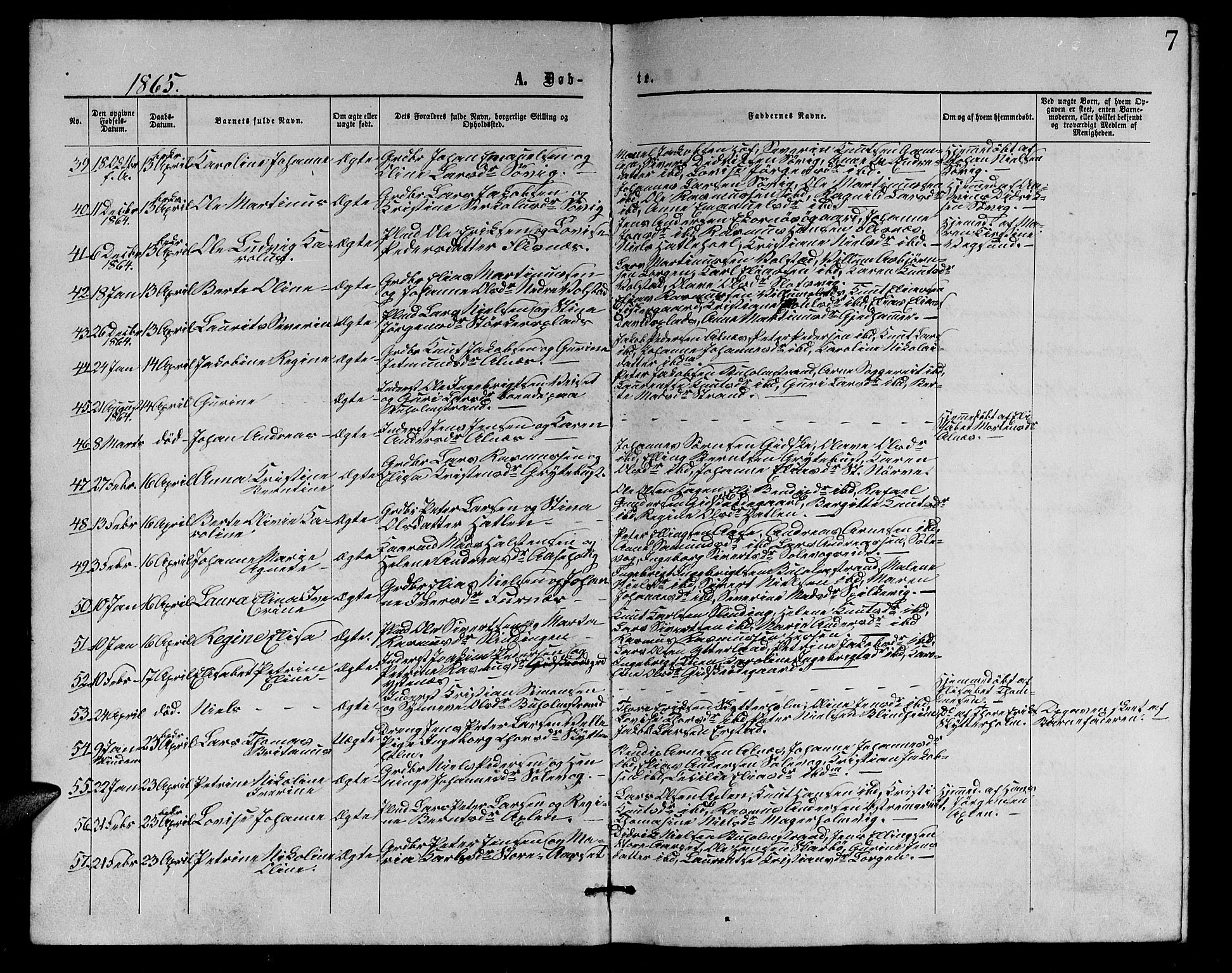 Ministerialprotokoller, klokkerbøker og fødselsregistre - Møre og Romsdal, AV/SAT-A-1454/528/L0428: Parish register (copy) no. 528C09, 1864-1880, p. 7