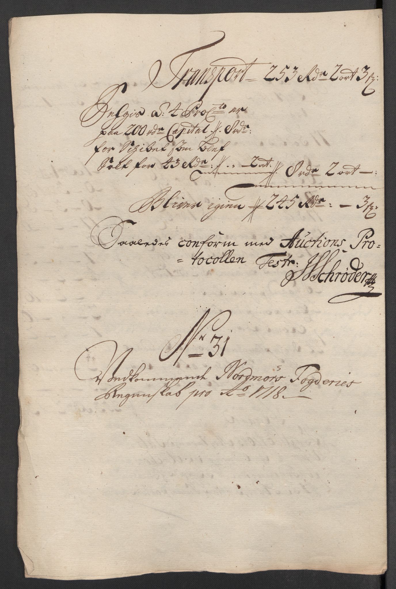 Rentekammeret inntil 1814, Reviderte regnskaper, Fogderegnskap, AV/RA-EA-4092/R56/L3751: Fogderegnskap Nordmøre, 1718, p. 204