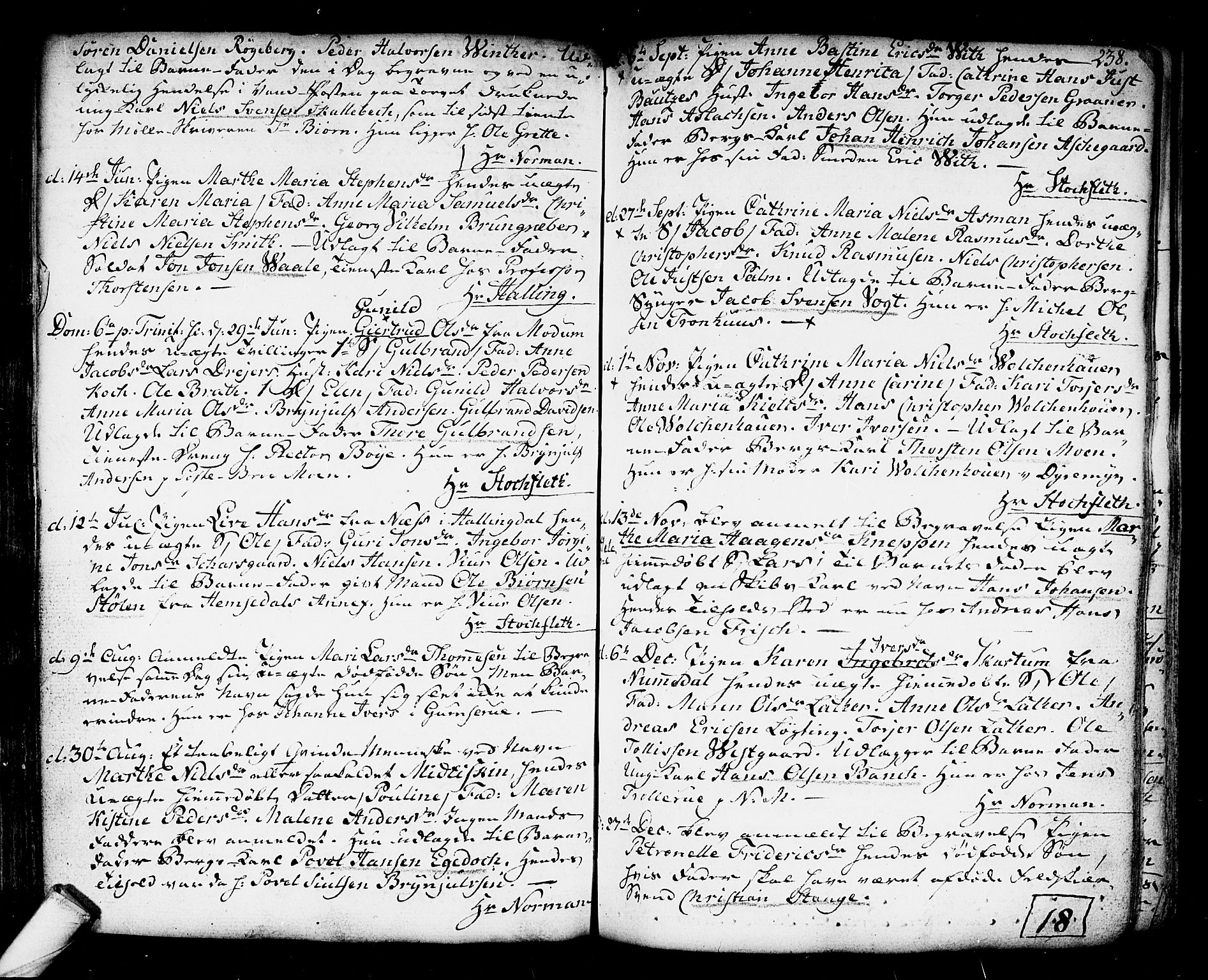 Kongsberg kirkebøker, SAKO/A-22/F/Fa/L0006: Parish register (official) no. I 6, 1783-1797, p. 238