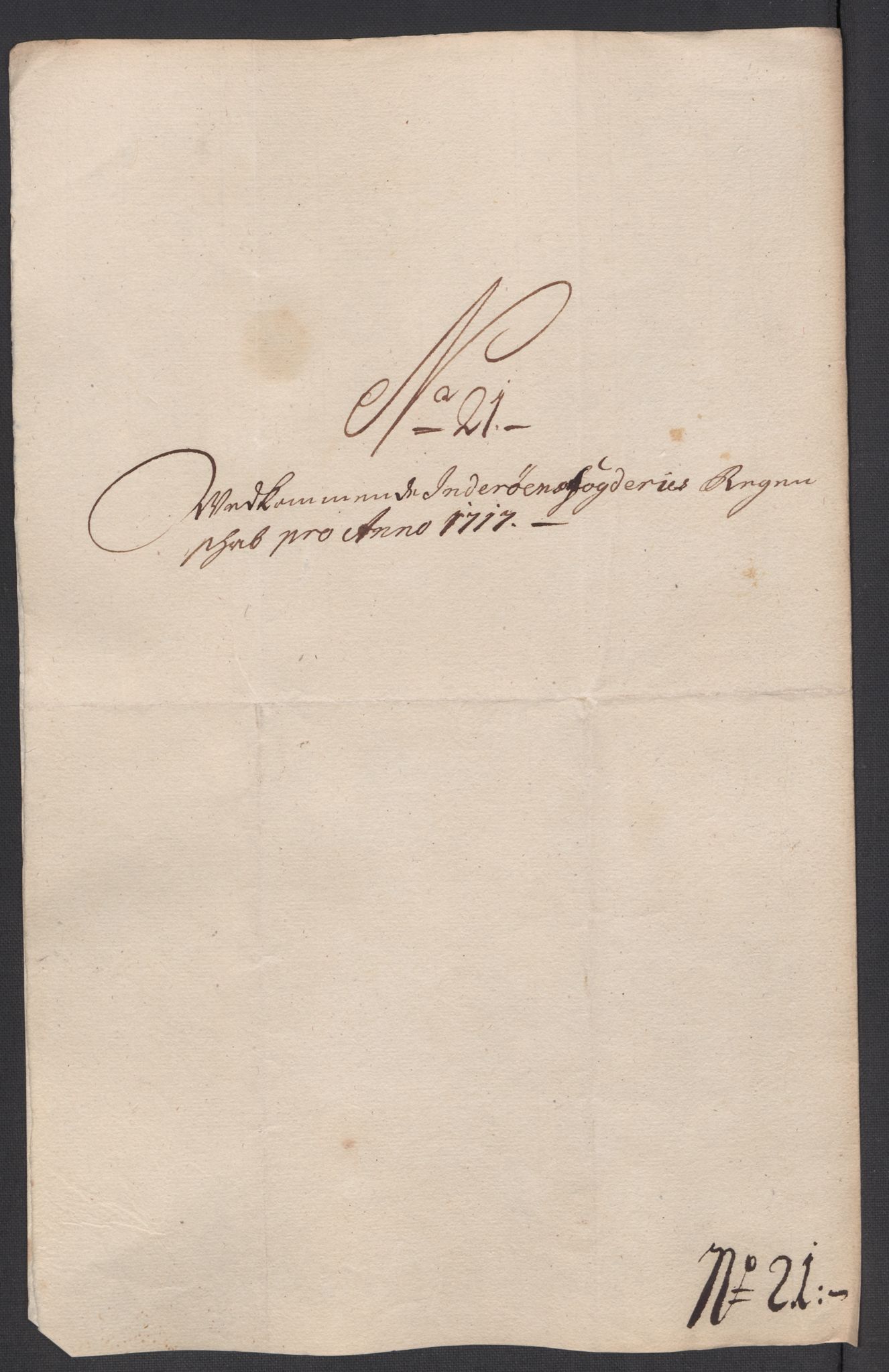 Rentekammeret inntil 1814, Reviderte regnskaper, Fogderegnskap, AV/RA-EA-4092/R63/L4325: Fogderegnskap Inderøy, 1717, p. 228