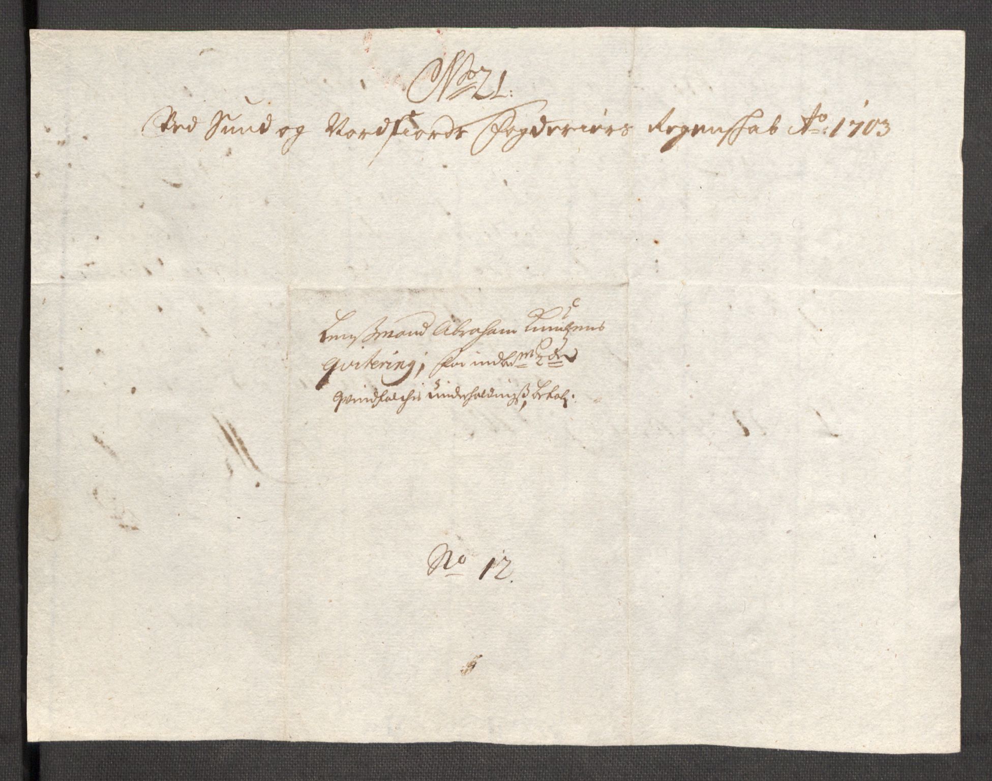 Rentekammeret inntil 1814, Reviderte regnskaper, Fogderegnskap, AV/RA-EA-4092/R53/L3427: Fogderegnskap Sunn- og Nordfjord, 1703, p. 288