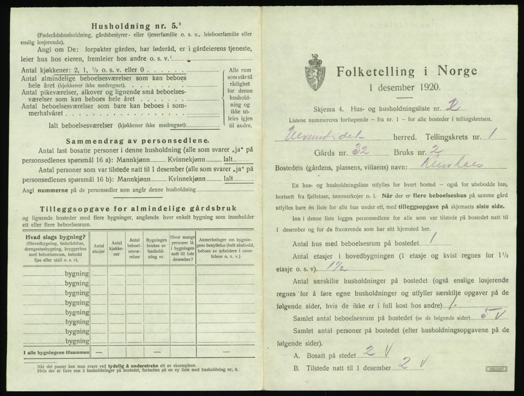 SAT, 1920 census for Ålvundeid, 1920, p. 24