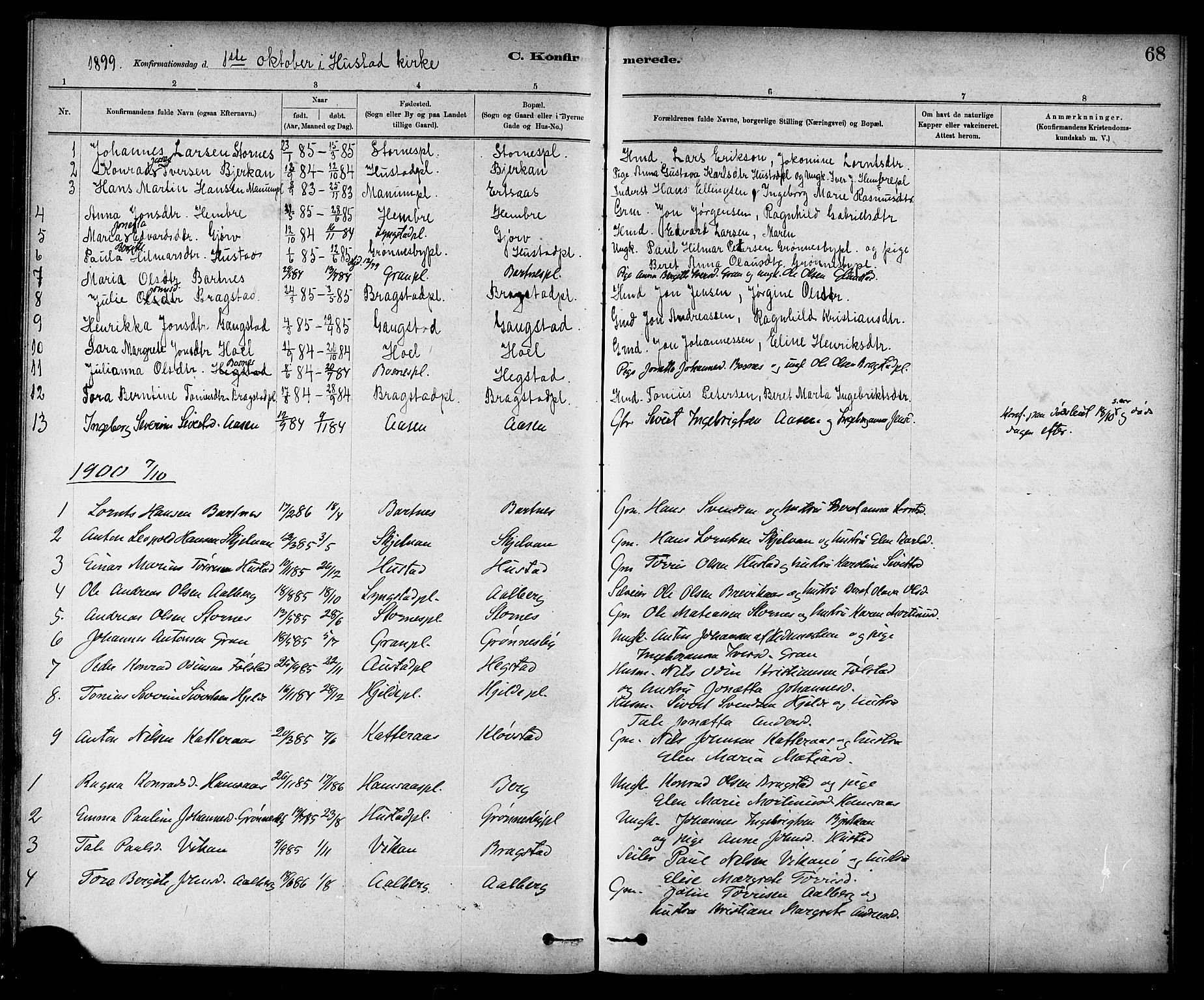 Ministerialprotokoller, klokkerbøker og fødselsregistre - Nord-Trøndelag, SAT/A-1458/732/L0318: Parish register (copy) no. 732C02, 1881-1911, p. 68