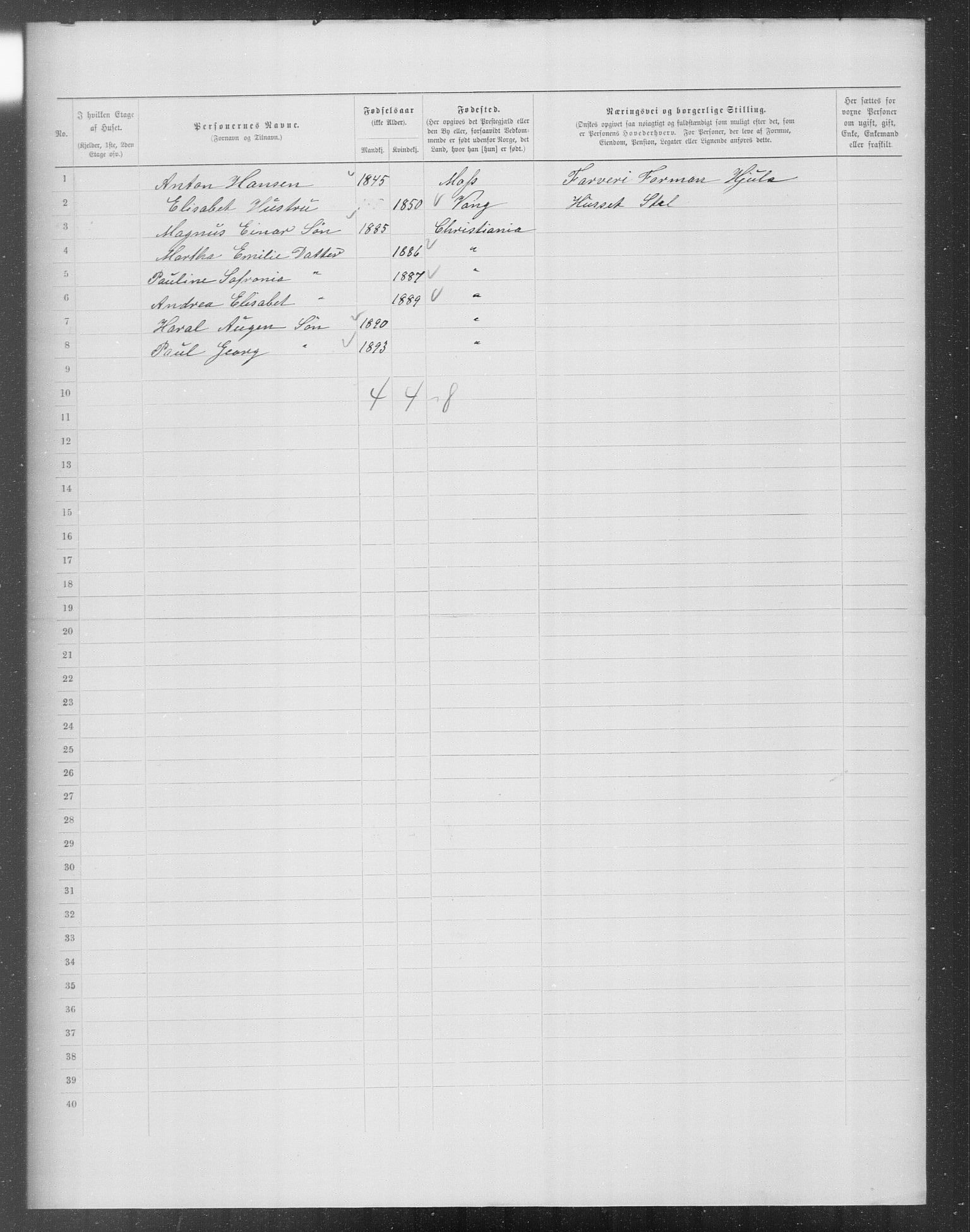 OBA, Municipal Census 1899 for Kristiania, 1899, p. 11341