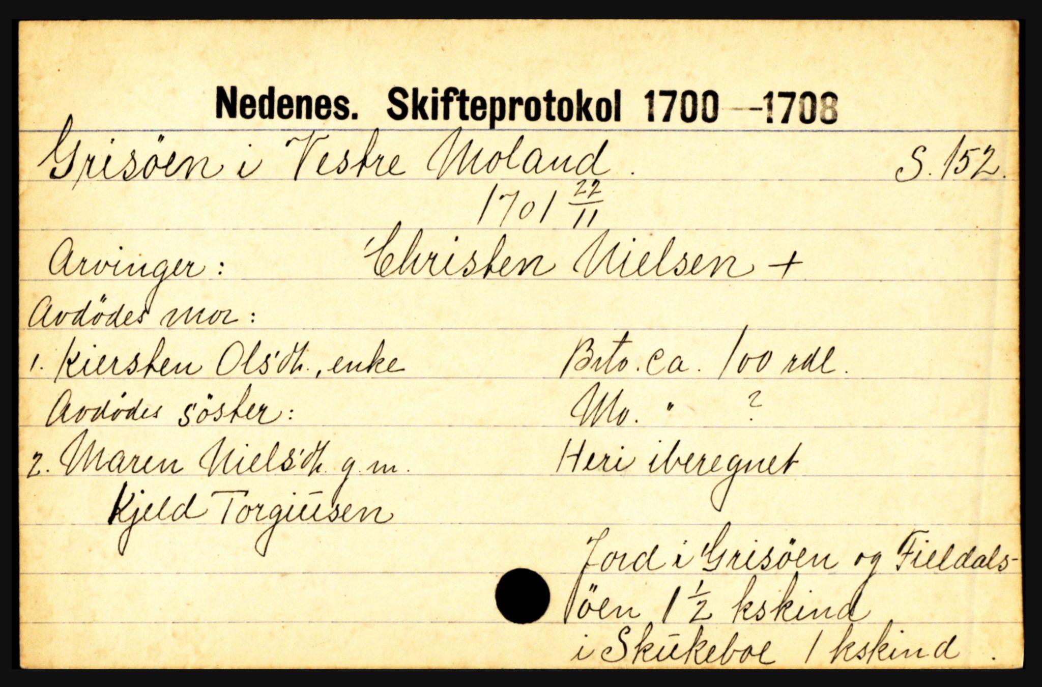 Nedenes sorenskriveri før 1824, SAK/1221-0007/H, p. 10051