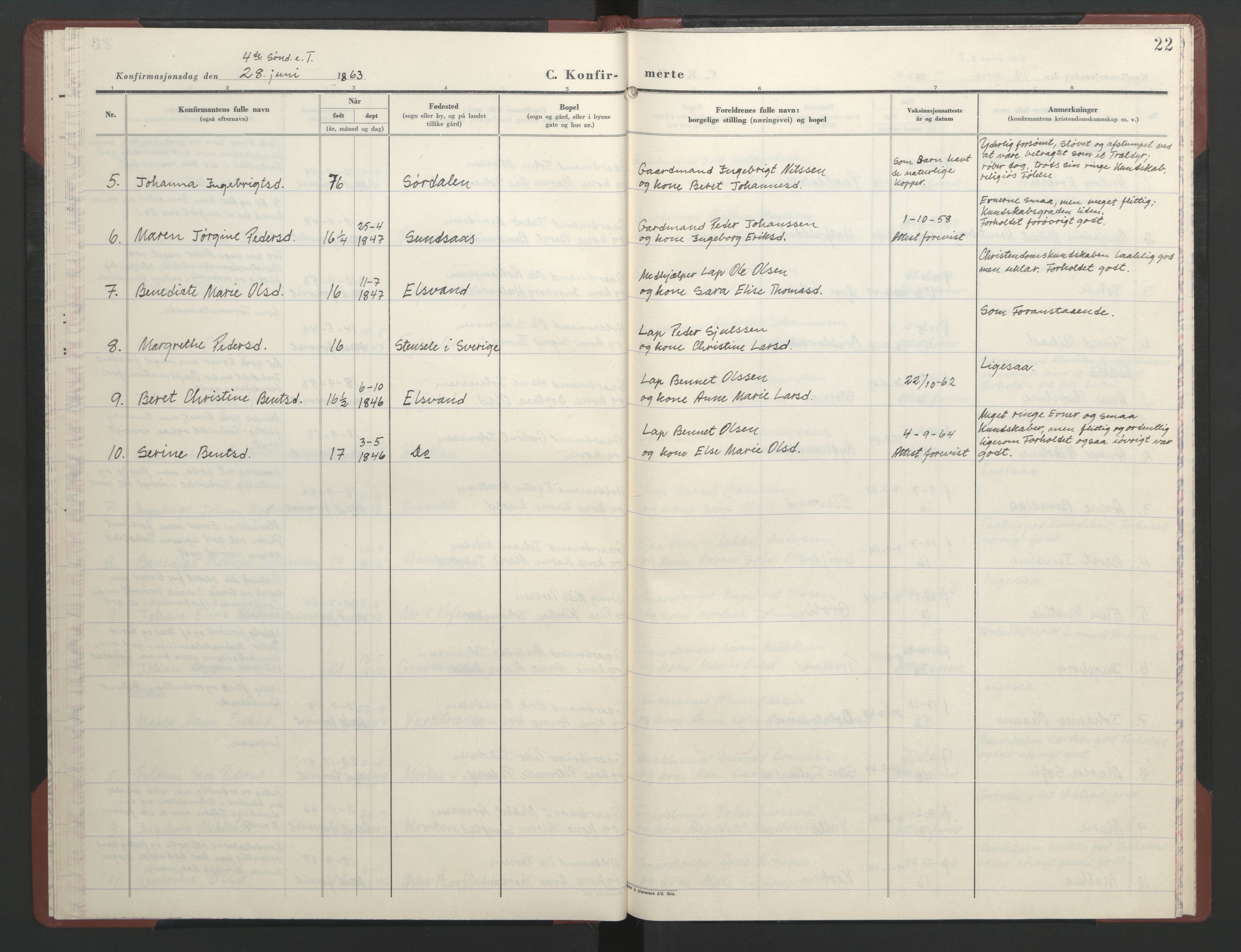 Ministerialprotokoller, klokkerbøker og fødselsregistre - Nordland, AV/SAT-A-1459/823/L0335: Parish register (official) no. 823D01, 1860-1864, p. 22