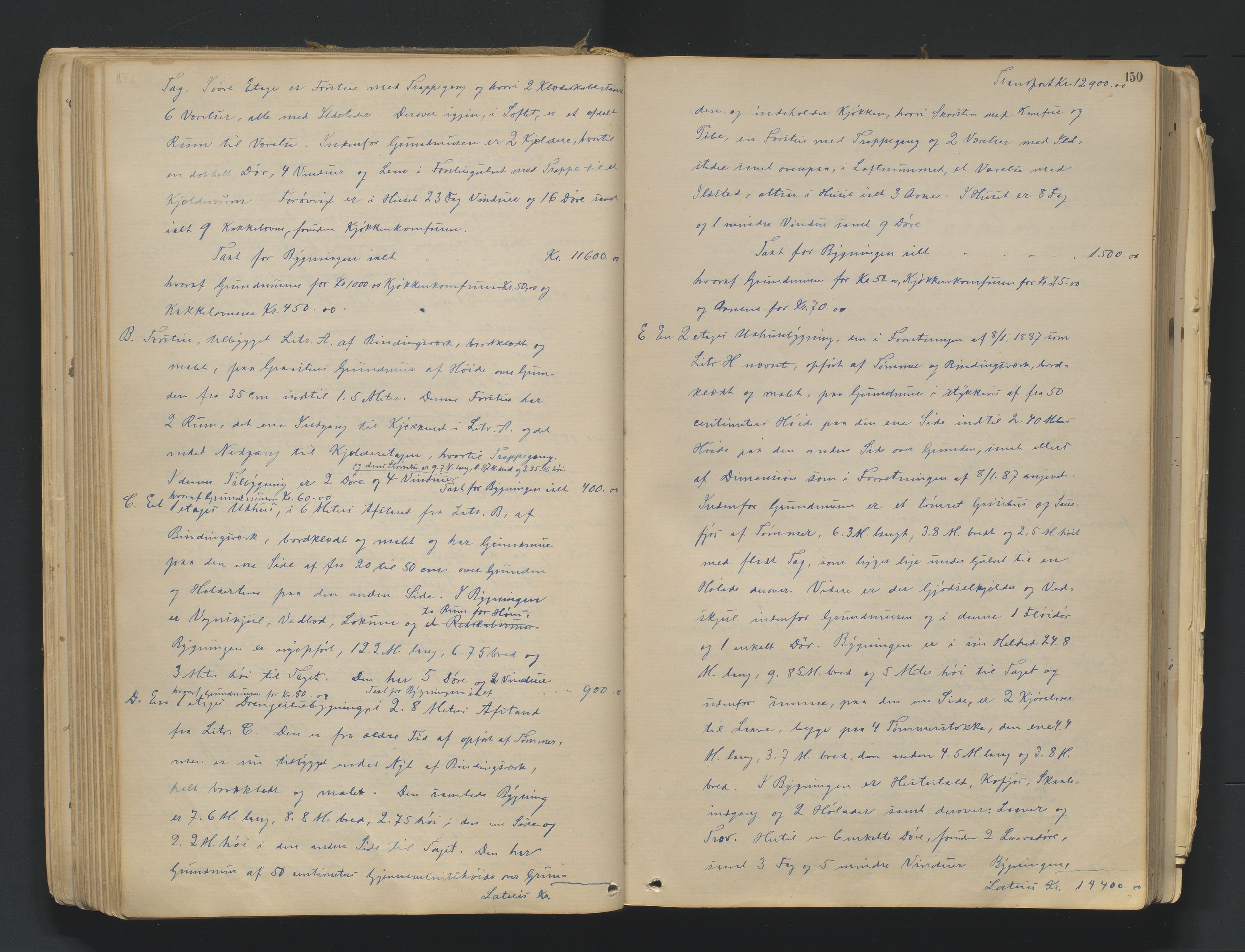 Norges Brannkasse Froland, AV/SAK-2241-0016/F/Fa/L0001: Branntakstprotokoll nr. 2, 1875-1948, p. 149b-150a