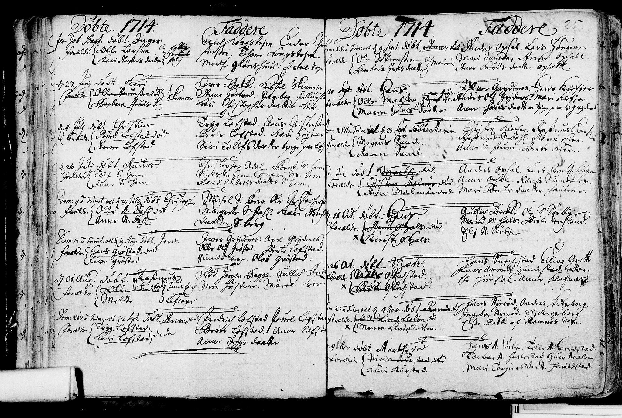 Våle kirkebøker, SAKO/A-334/F/Fa/L0002: Parish register (official) no. I 2, 1705-1732, p. 25