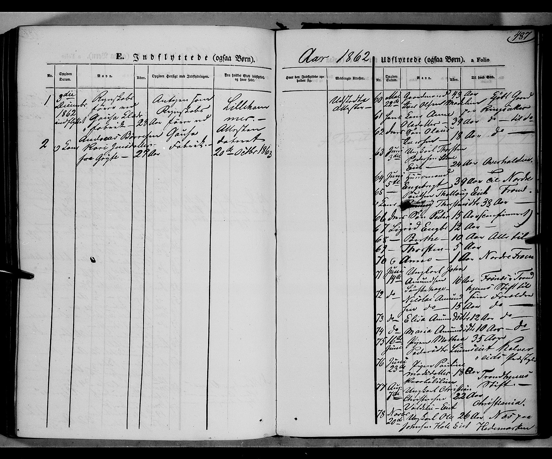 Gausdal prestekontor, AV/SAH-PREST-090/H/Ha/Haa/L0009: Parish register (official) no. 9, 1862-1873, p. 487