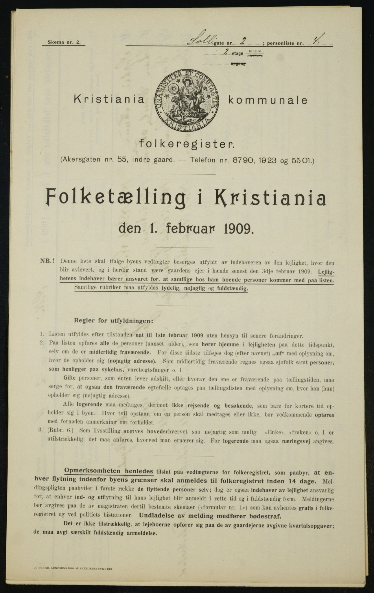 OBA, Municipal Census 1909 for Kristiania, 1909, p. 90373