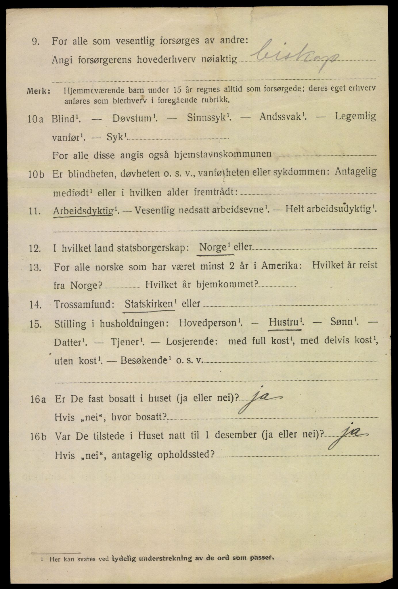 SAK, 1920 census for Kristiansand, 1920, p. 32388