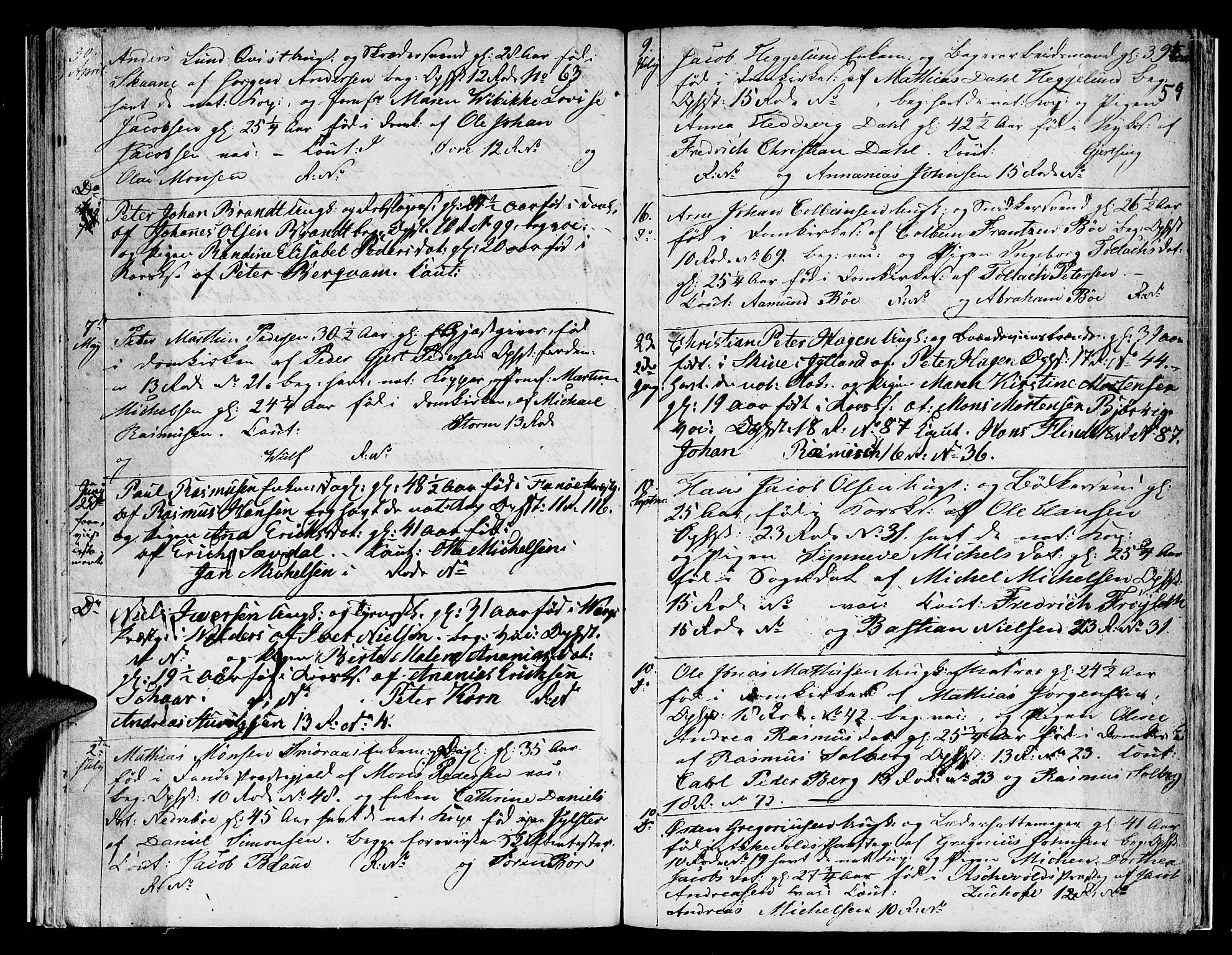 Domkirken sokneprestembete, SAB/A-74801/H/Hab/L0003: Parish register (copy) no. A 3, 1820-1853, p. 59
