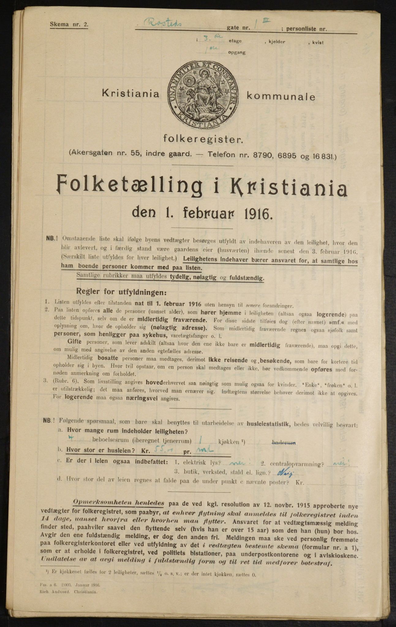 OBA, Municipal Census 1916 for Kristiania, 1916, p. 86347