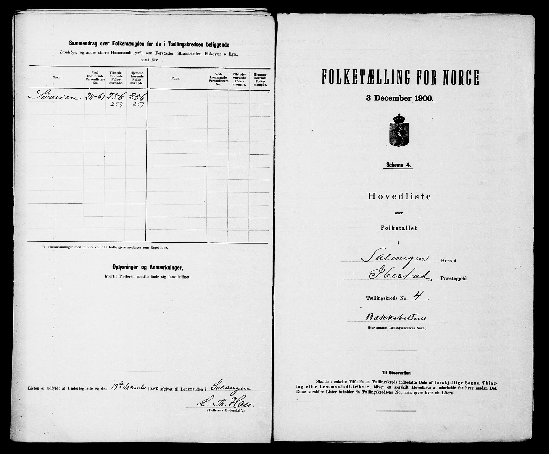 SATØ, 1900 census for Salangen, 1900, p. 10