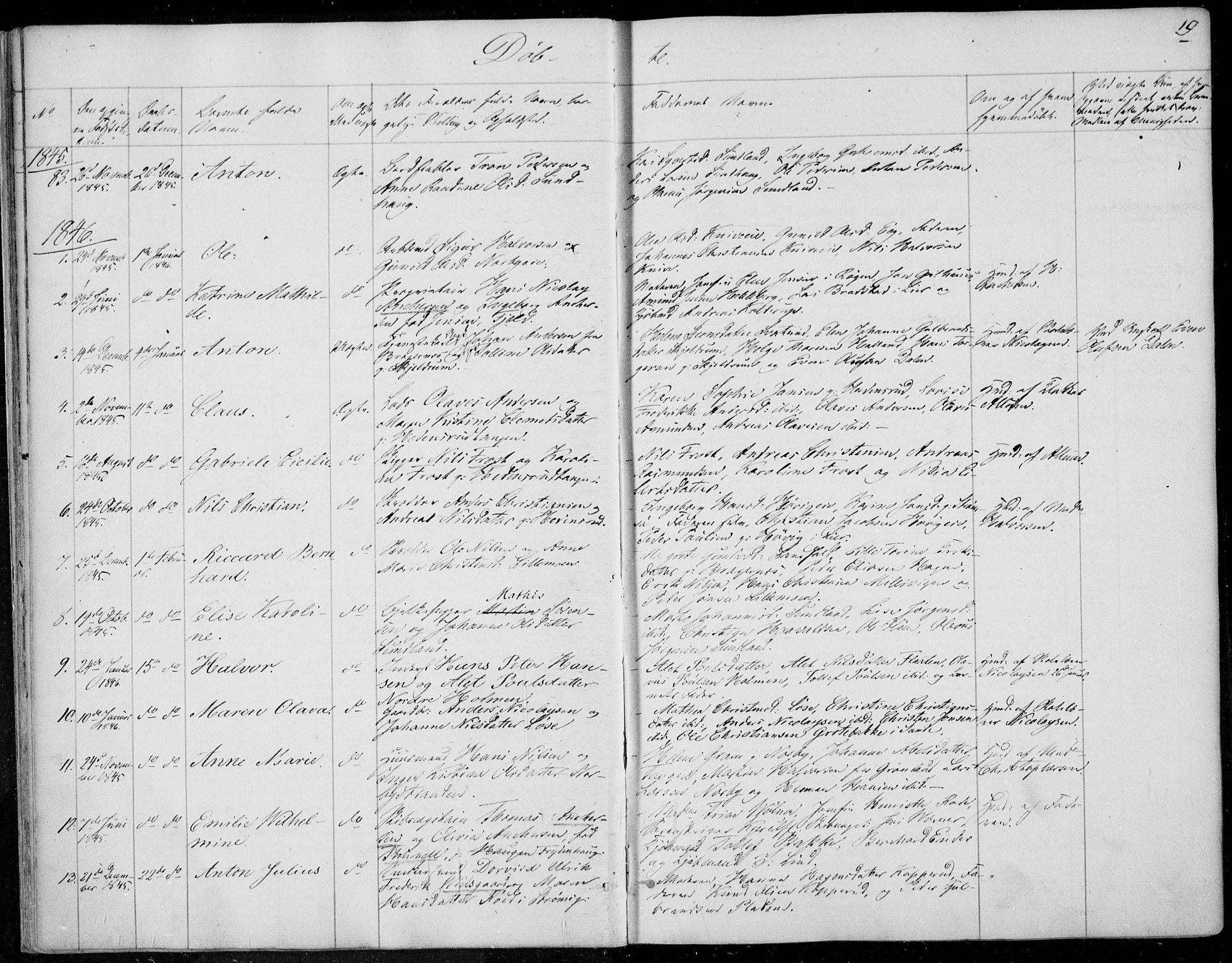 Skoger kirkebøker, SAKO/A-59/F/Fa/L0003: Parish register (official) no. I 3, 1842-1861, p. 19