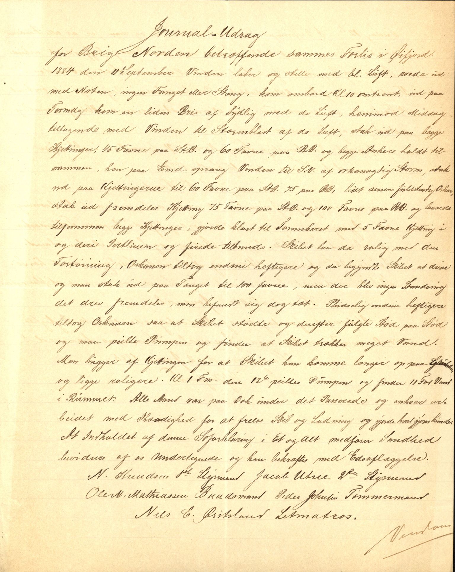 Pa 63 - Østlandske skibsassuranceforening, VEMU/A-1079/G/Ga/L0017/0004: Havaridokumenter / Norden, Alf, Alert, Alpha, Alf av Tønsberg, 1884, p. 39