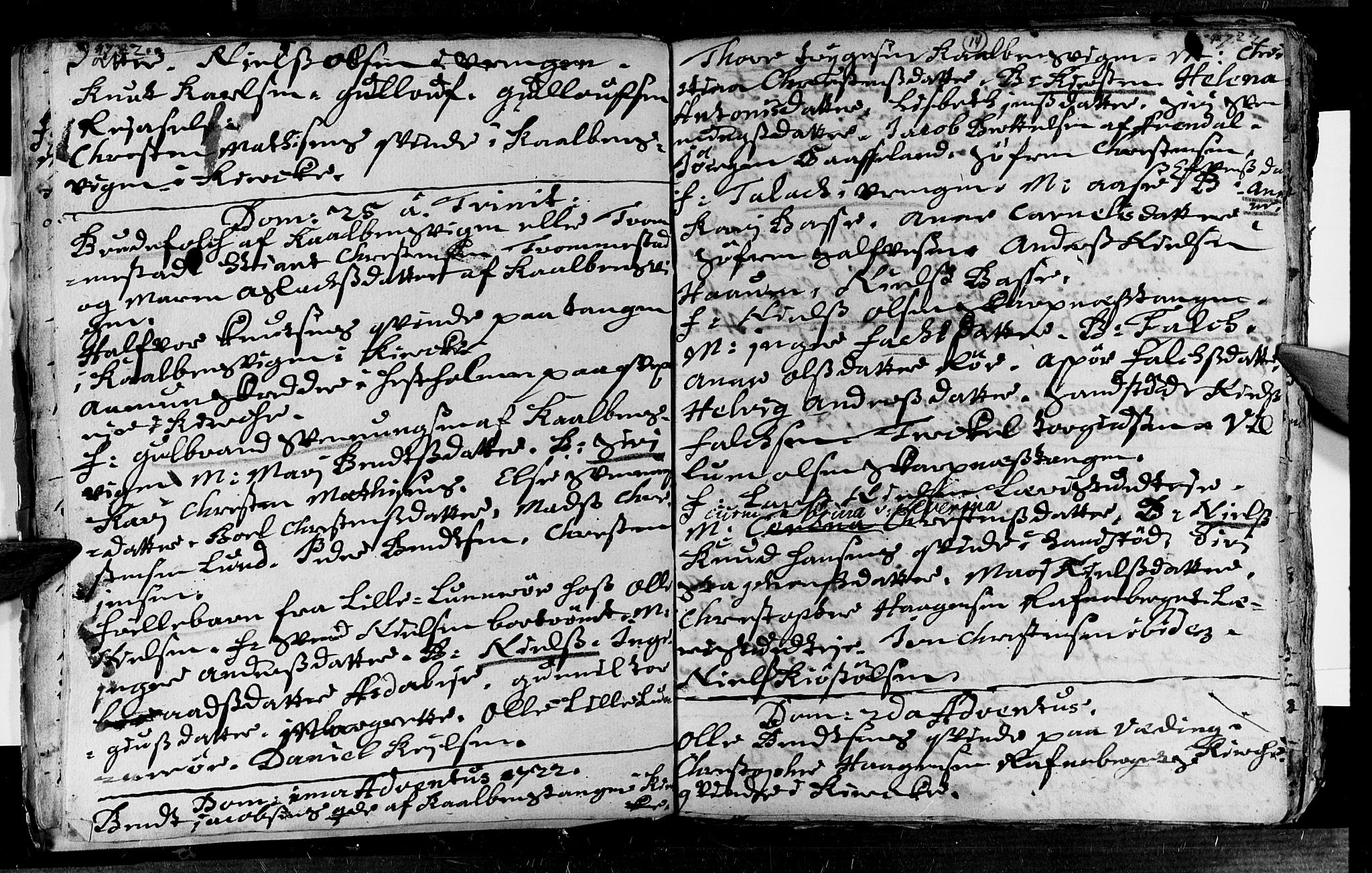 Øyestad sokneprestkontor, AV/SAK-1111-0049/F/Fa/L0003: Parish register (official) no. A 3, 1722-1730, p. 14
