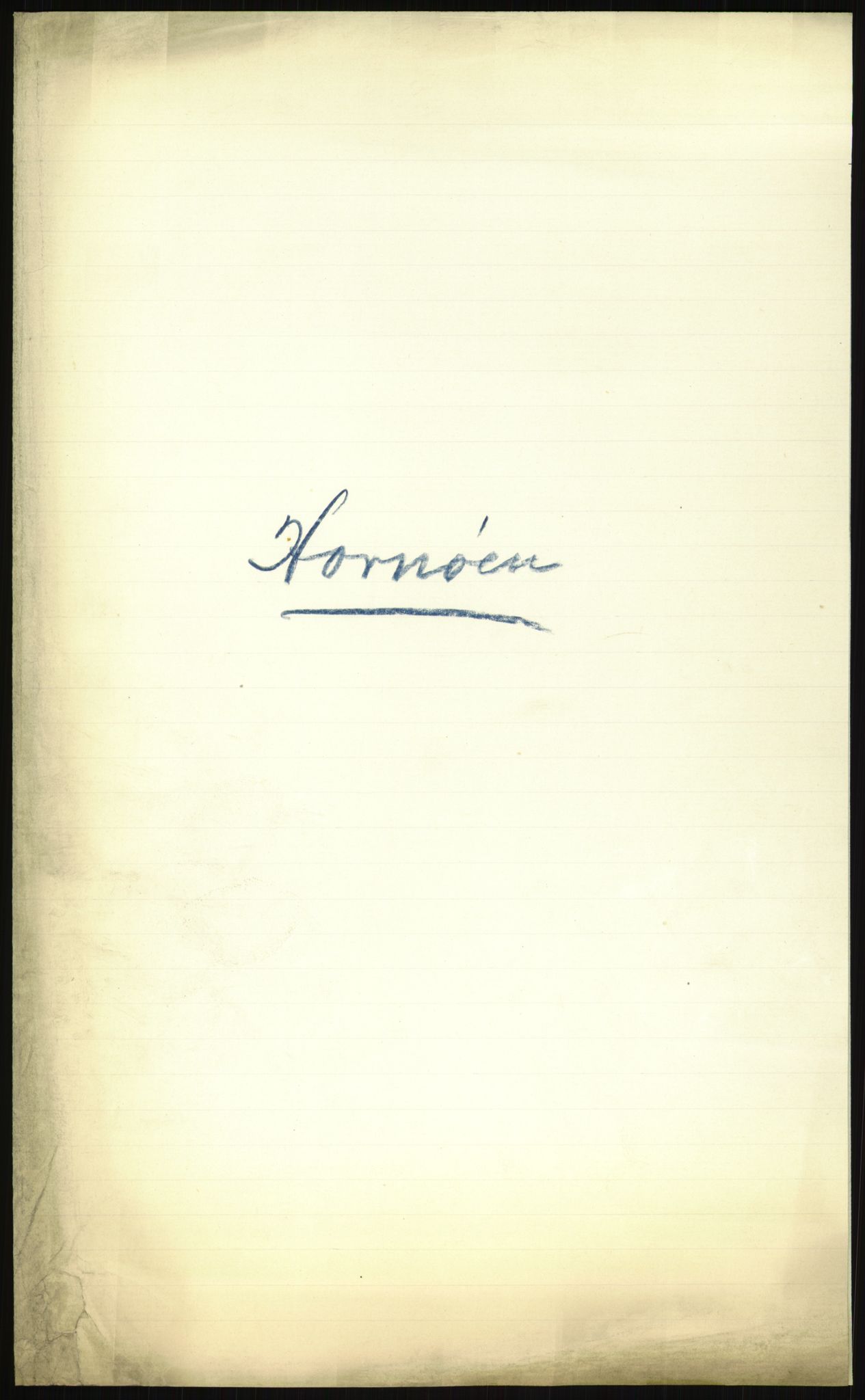 Fyrdirektoratet, AV/RA-S-1602/2/D/L0018/0002: -- / Hornøen fyr (Se 63, 187, 302), 1910-1913