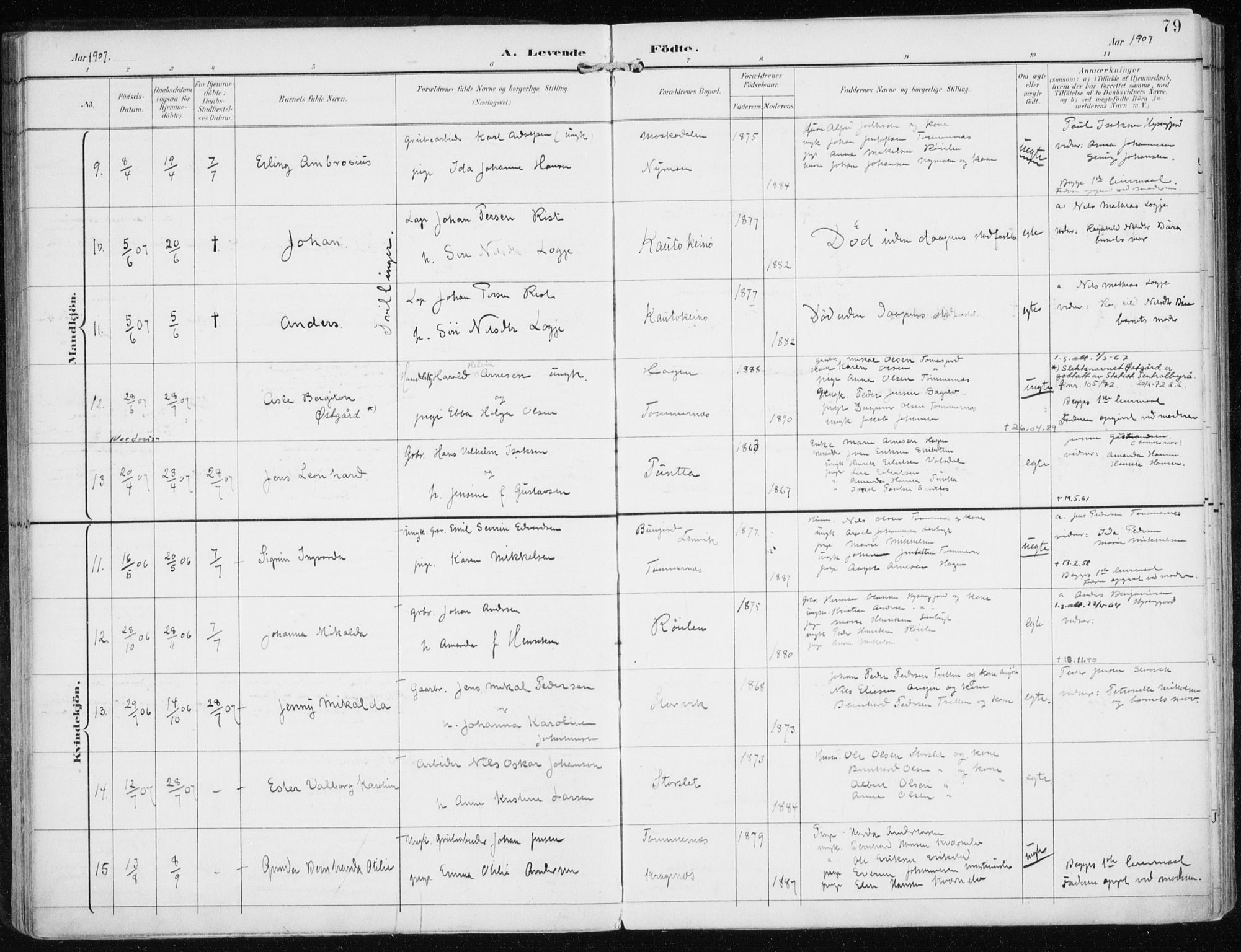 Skjervøy sokneprestkontor, AV/SATØ-S-1300/H/Ha/Haa/L0017kirke: Parish register (official) no. 17, 1895-1911, p. 79