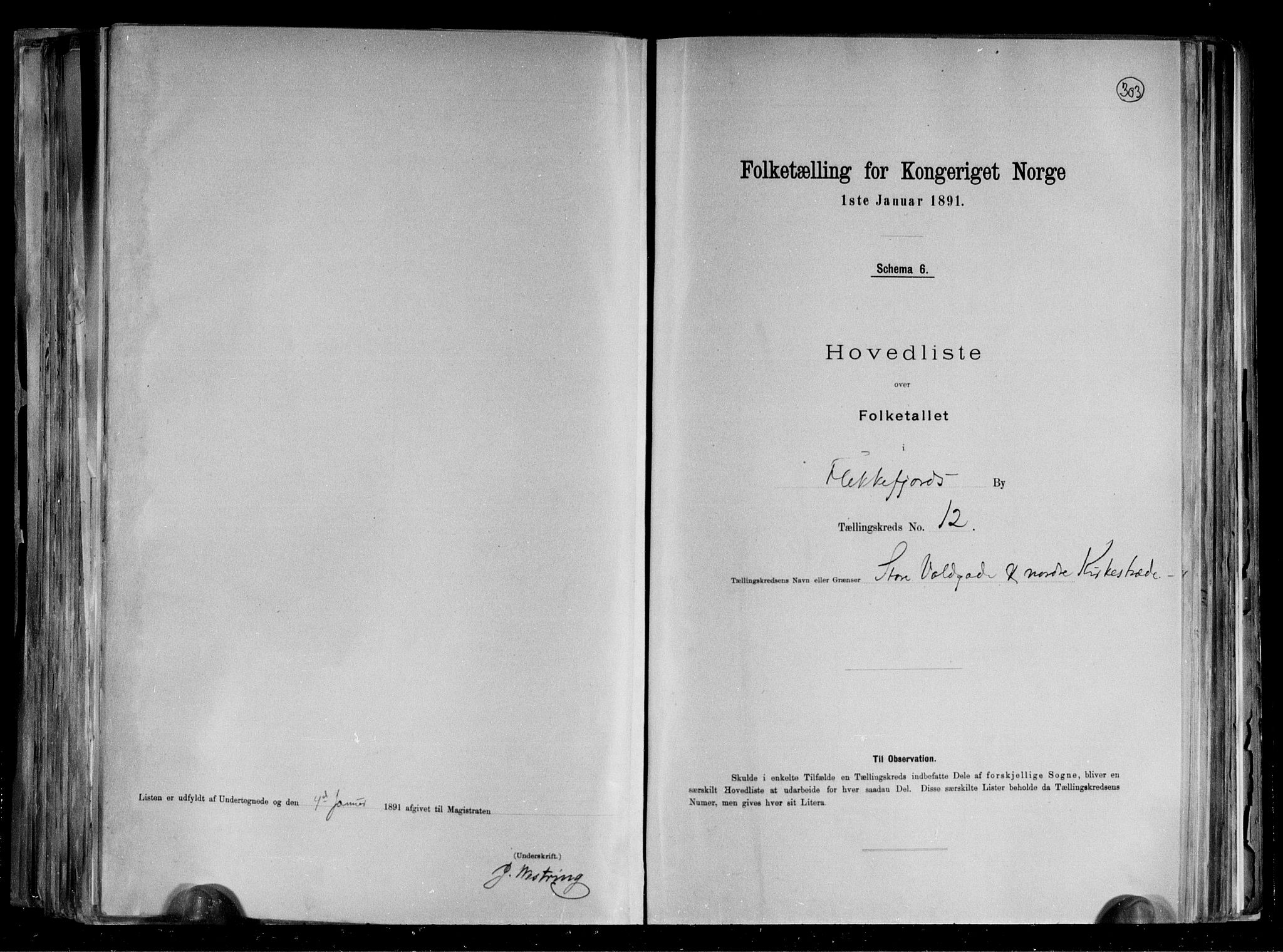 RA, 1891 census for 1004 Flekkefjord, 1891, p. 22