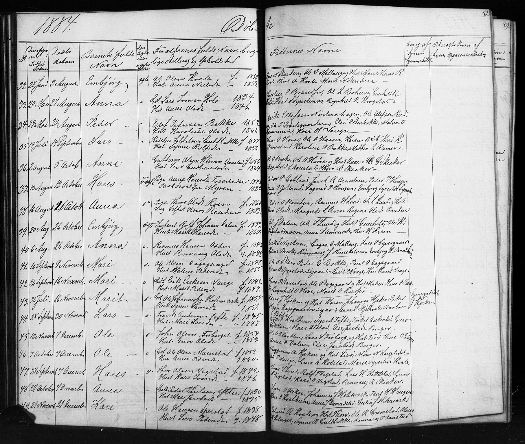 Skjåk prestekontor, AV/SAH-PREST-072/H/Ha/Hab/L0001: Parish register (copy) no. 1, 1865-1893, p. 82