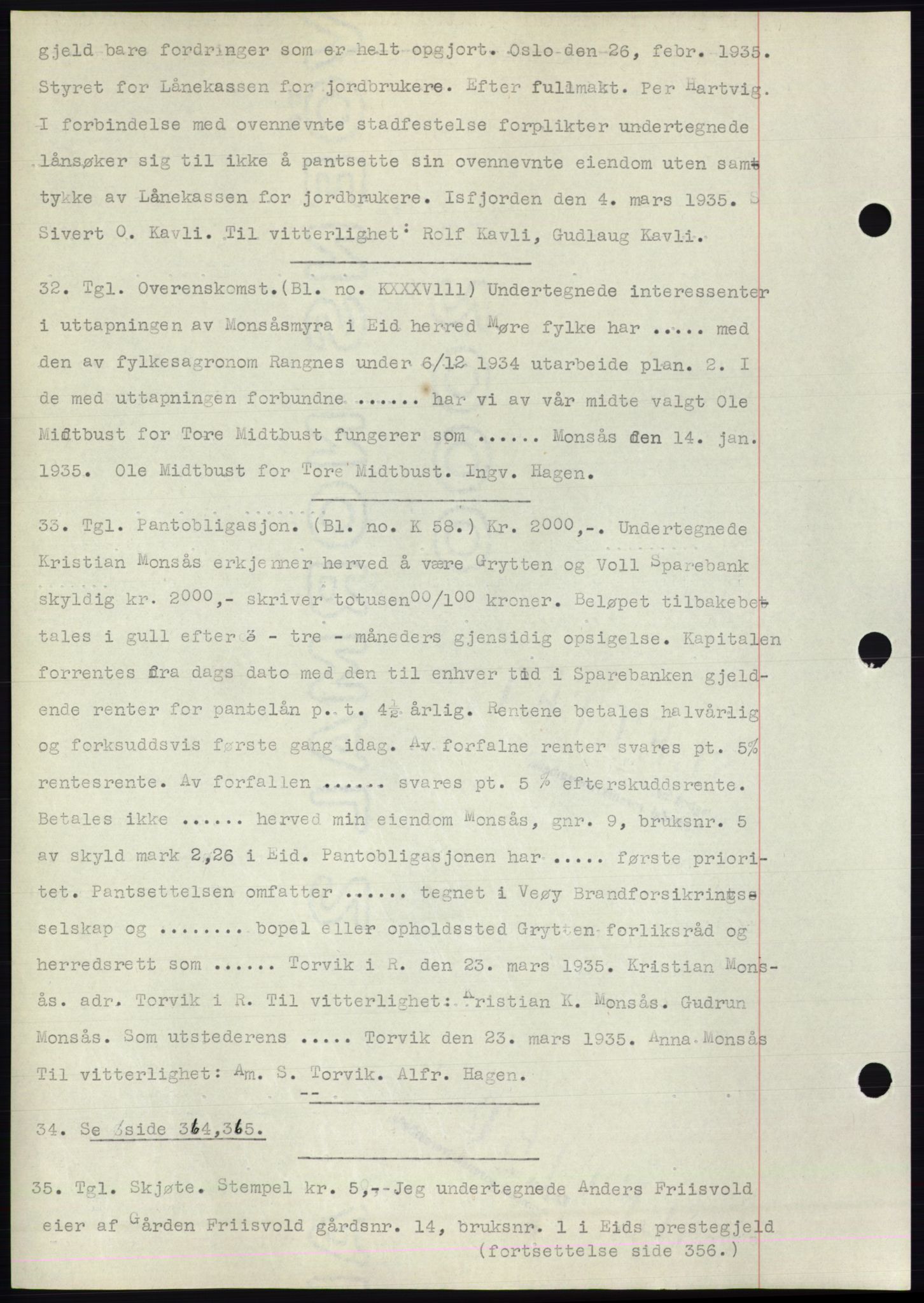 Romsdal sorenskriveri, AV/SAT-A-4149/1/2/2C/L0066: Mortgage book no. 60, 1934-1935, Deed date: 01.04.1935