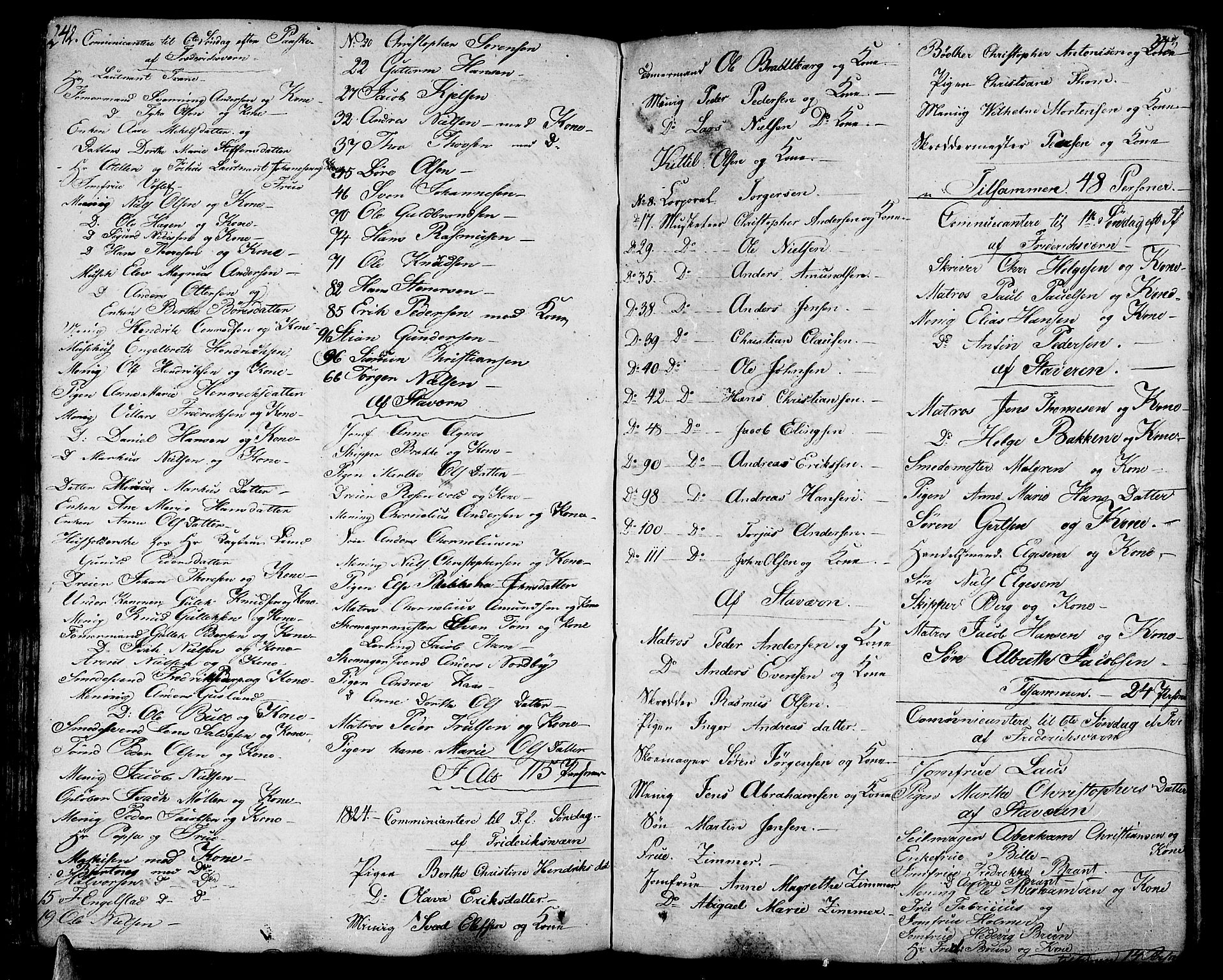 Stavern kirkebøker, SAKO/A-318/F/Fa/L0004: Parish register (official) no. 4, 1809-1816, p. 242-243