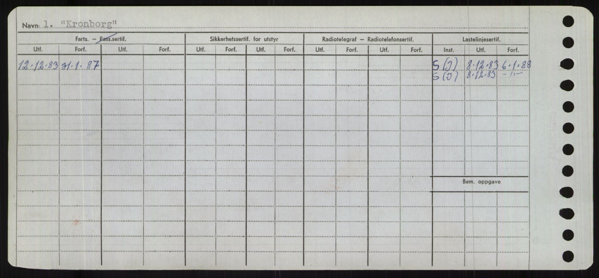 Sjøfartsdirektoratet med forløpere, Skipsmålingen, RA/S-1627/H/Hc/L0001: Lektere, A-Y, p. 262