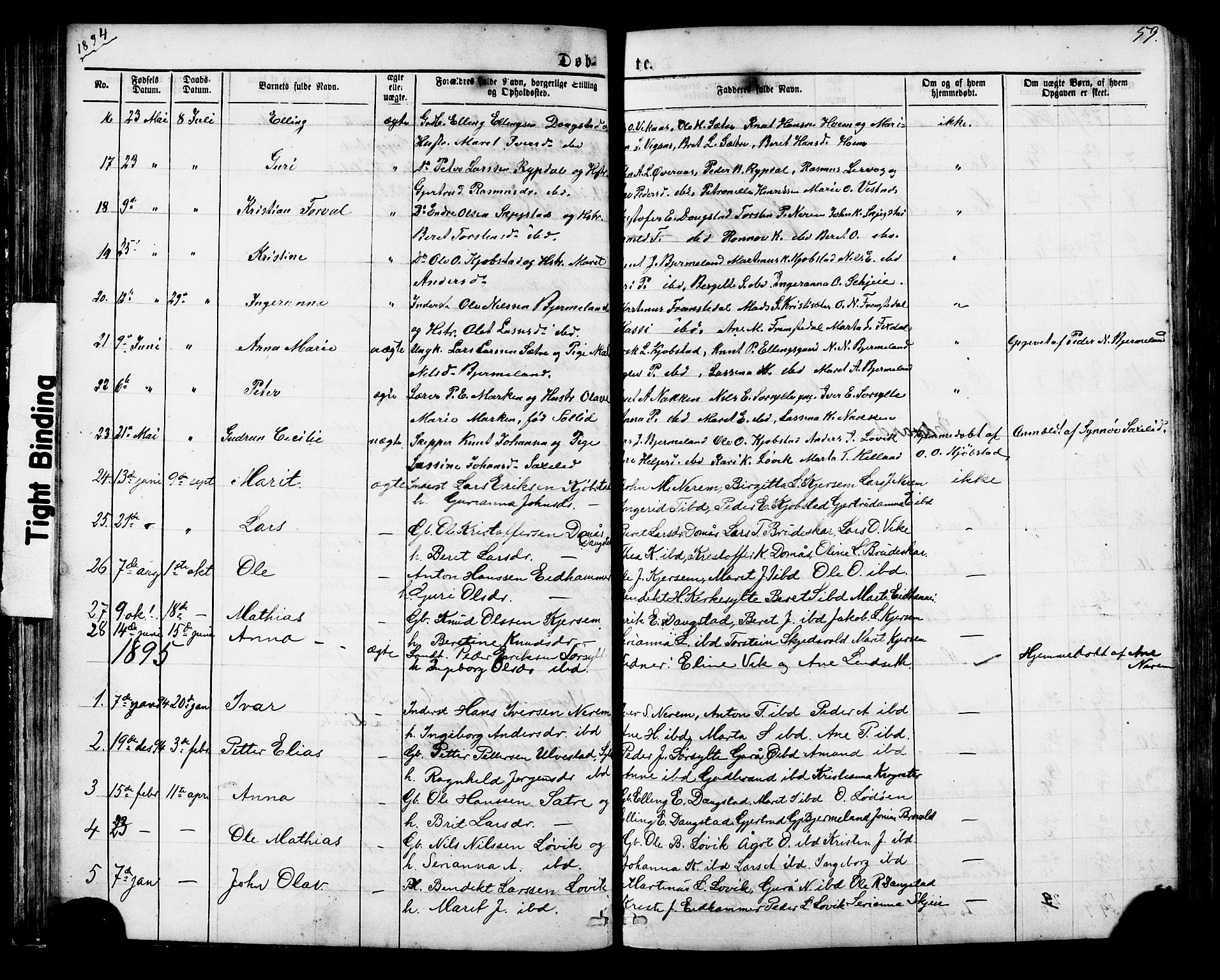 Ministerialprotokoller, klokkerbøker og fødselsregistre - Møre og Romsdal, SAT/A-1454/541/L0547: Parish register (copy) no. 541C02, 1867-1921, p. 59
