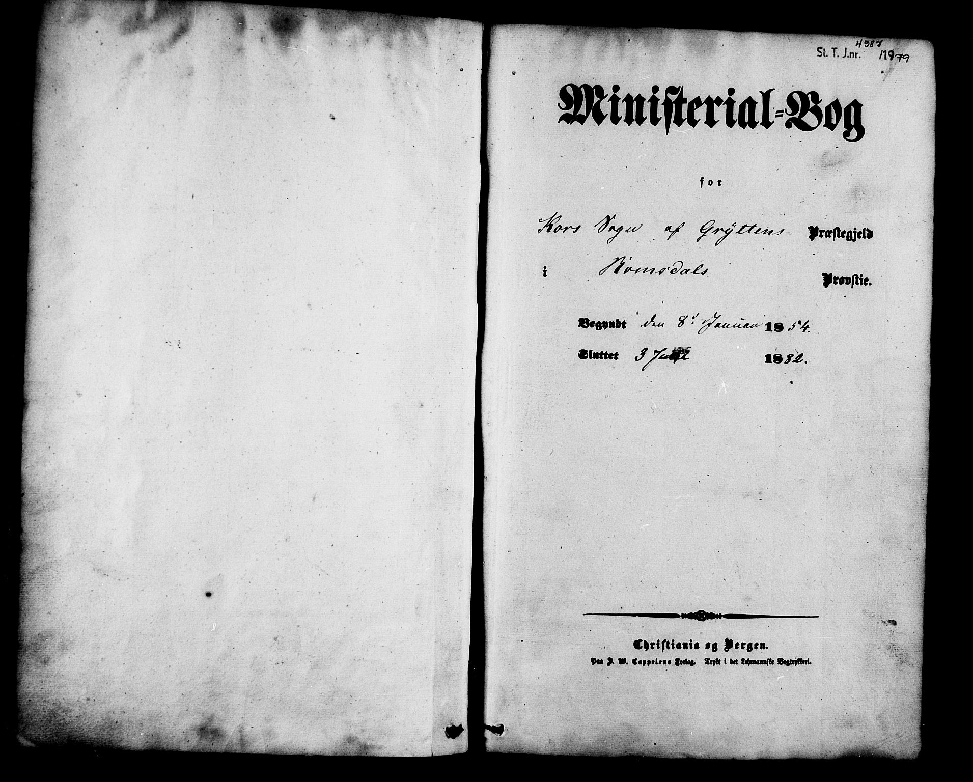 Ministerialprotokoller, klokkerbøker og fødselsregistre - Møre og Romsdal, SAT/A-1454/546/L0594: Parish register (official) no. 546A02, 1854-1882, p. 1