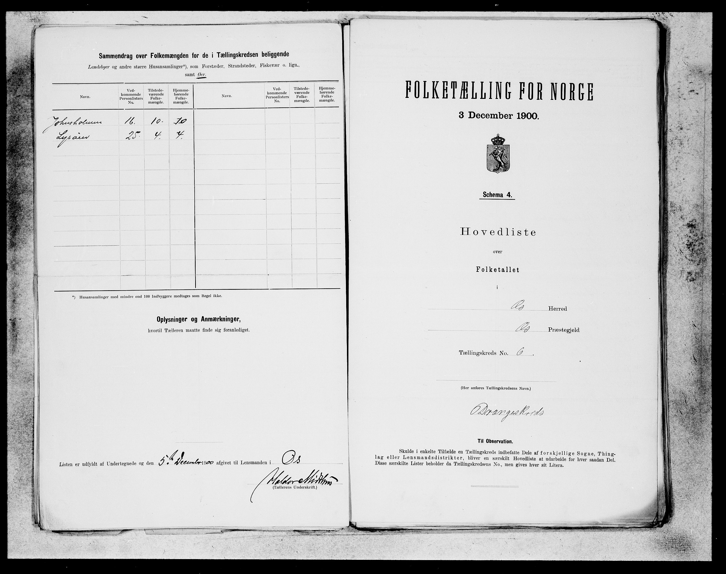 SAB, 1900 census for Os, 1900, p. 11