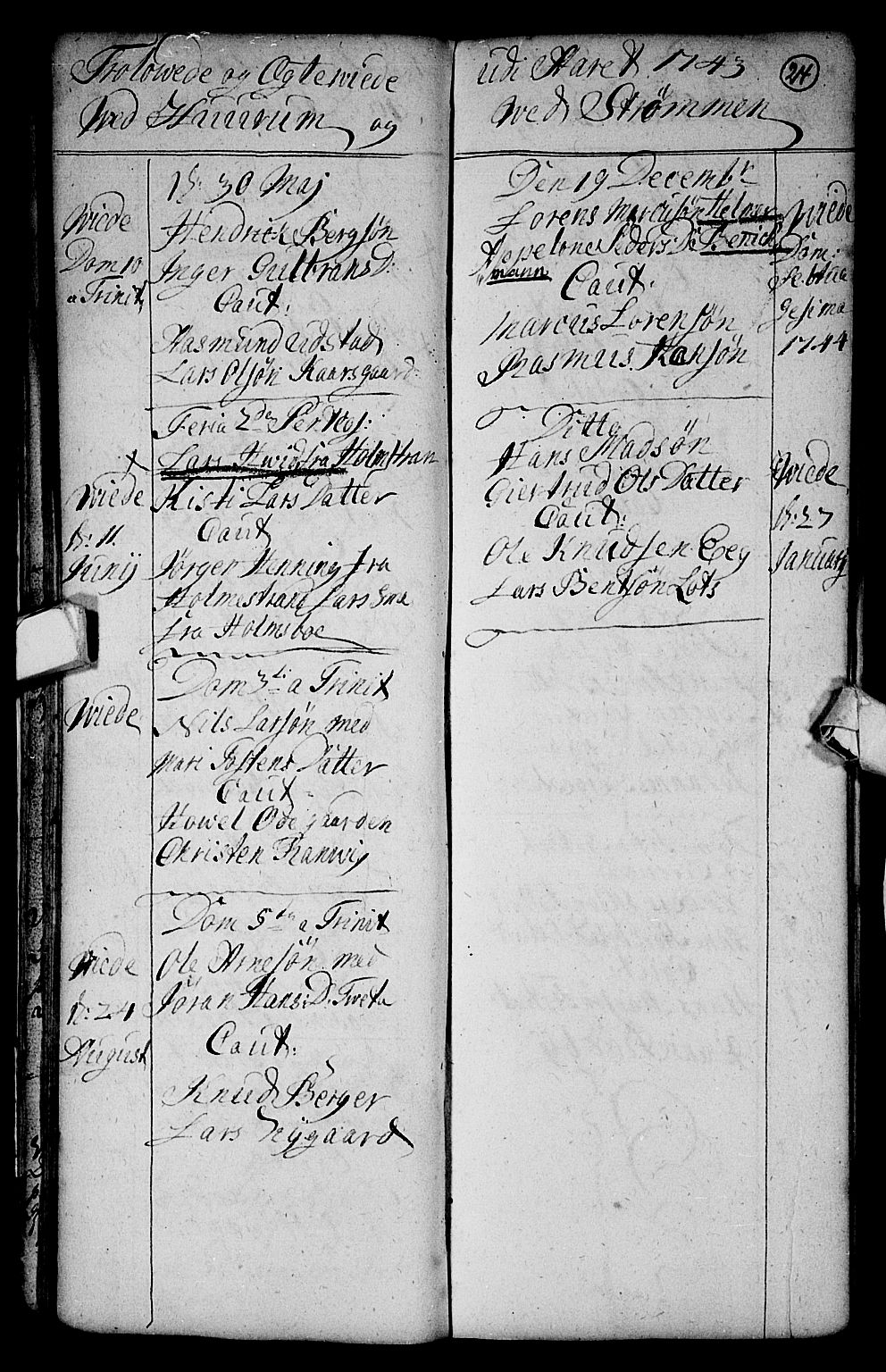 Hurum kirkebøker, SAKO/A-229/F/Fa/L0003: Parish register (official) no. 3, 1733-1757, p. 24