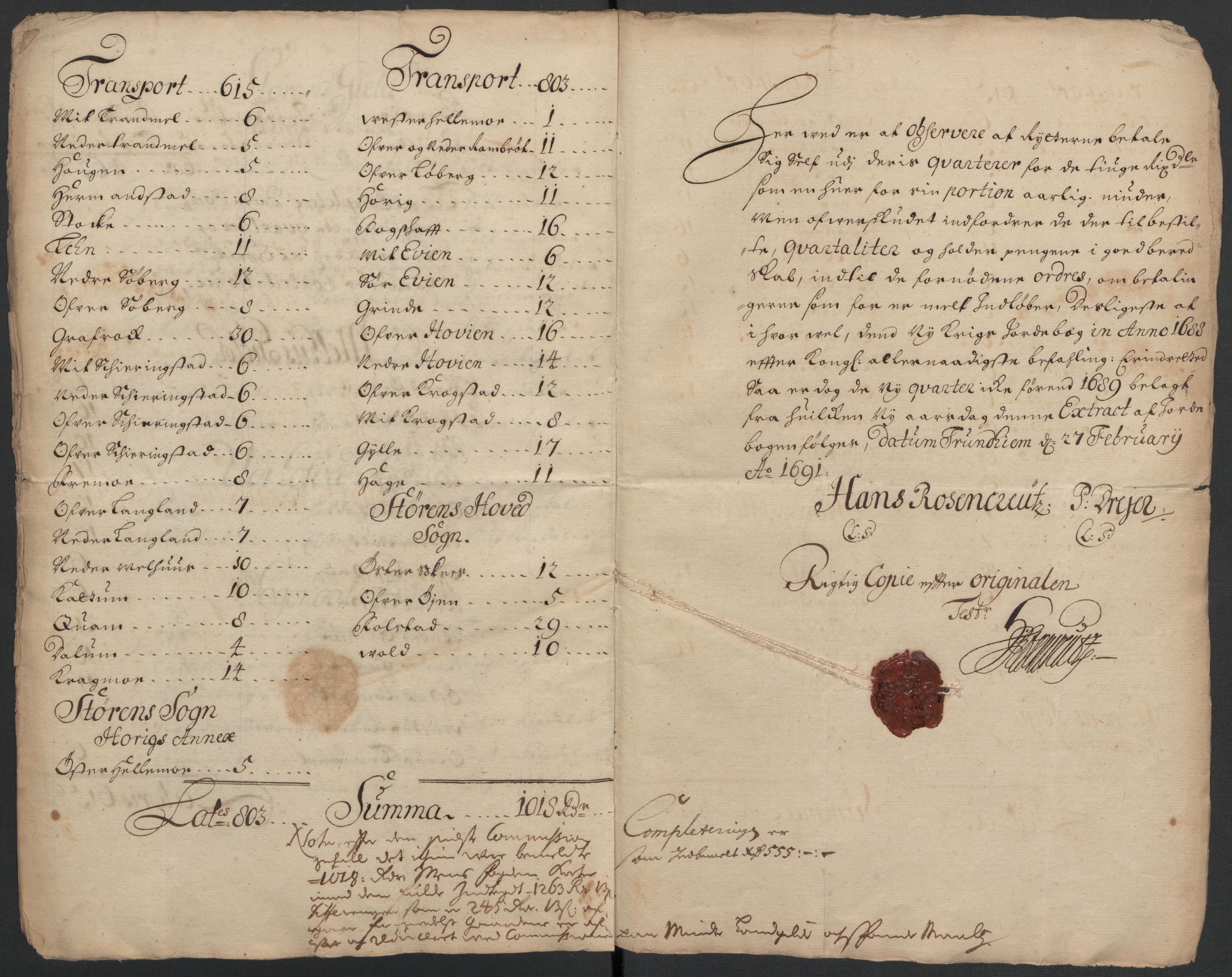 Rentekammeret inntil 1814, Reviderte regnskaper, Fogderegnskap, RA/EA-4092/R59/L3940: Fogderegnskap Gauldal, 1689-1690, p. 381