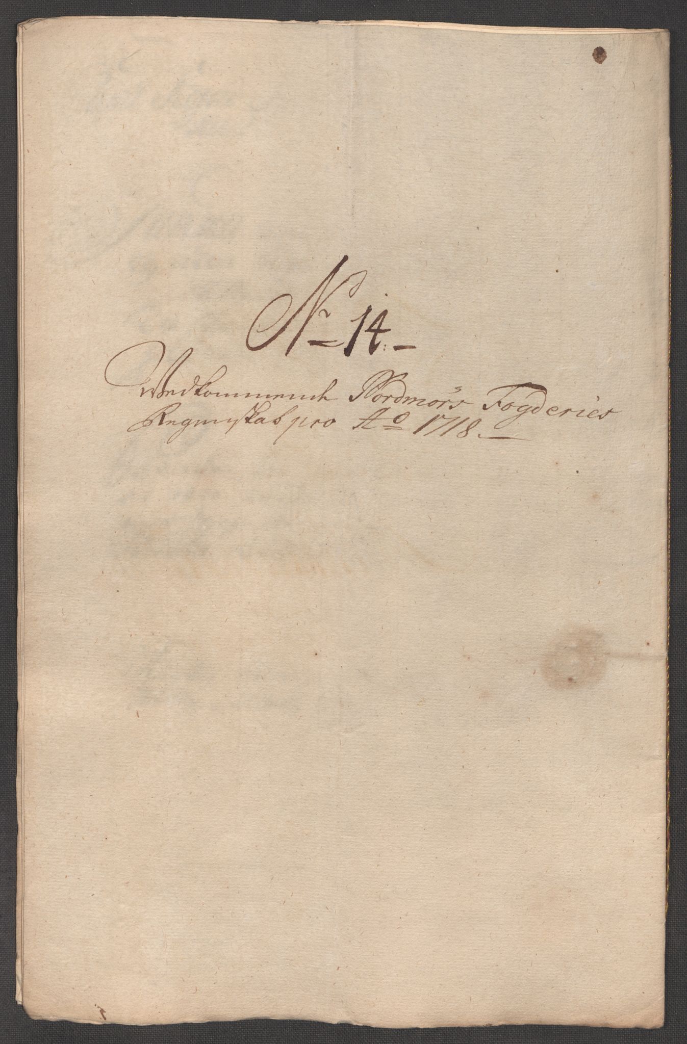 Rentekammeret inntil 1814, Reviderte regnskaper, Fogderegnskap, AV/RA-EA-4092/R56/L3751: Fogderegnskap Nordmøre, 1718, p. 157