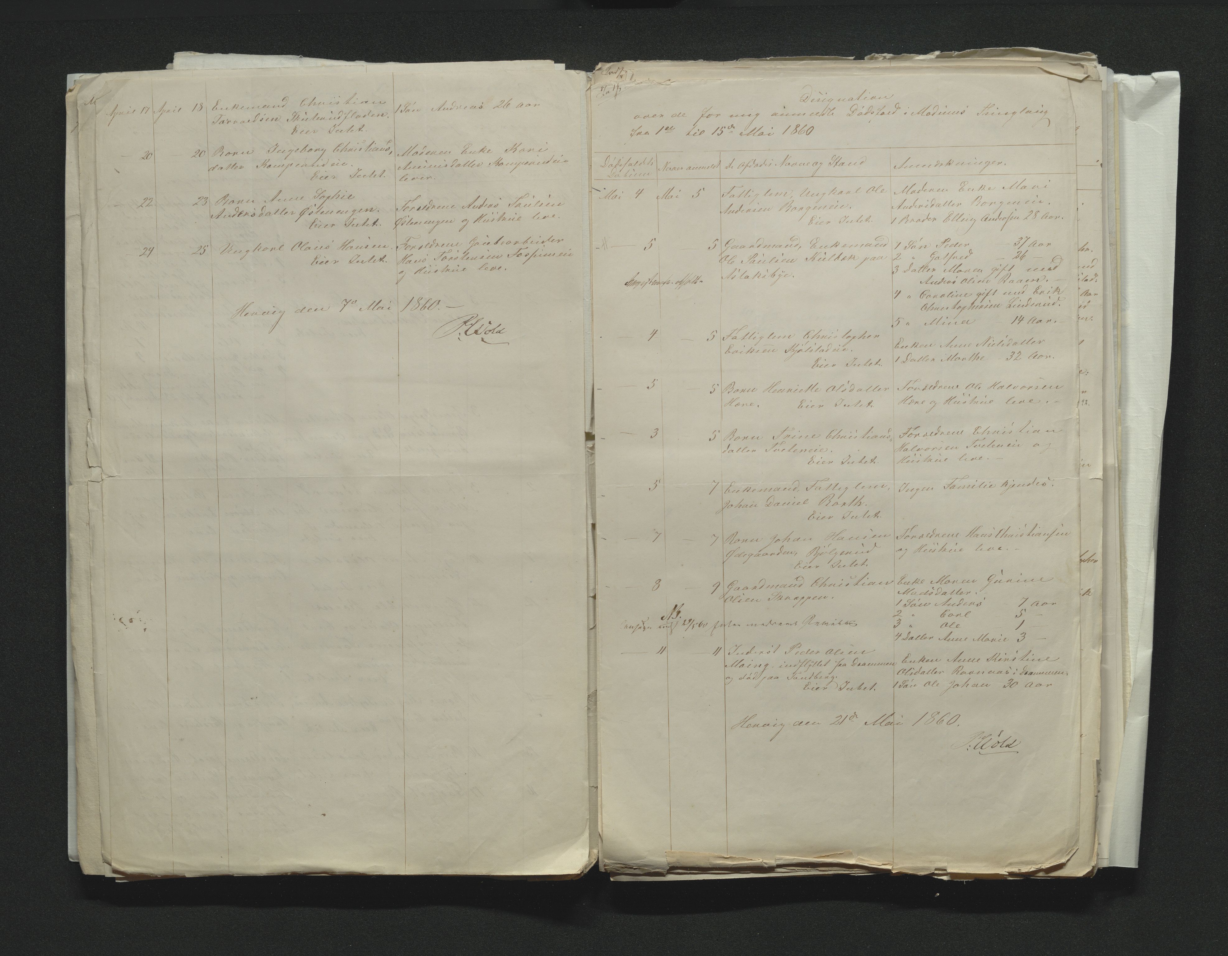 Eiker, Modum og Sigdal sorenskriveri, AV/SAKO-A-123/H/Ha/Hab/L0010: Dødsfallsmeldinger, 1858-1861, p. 320