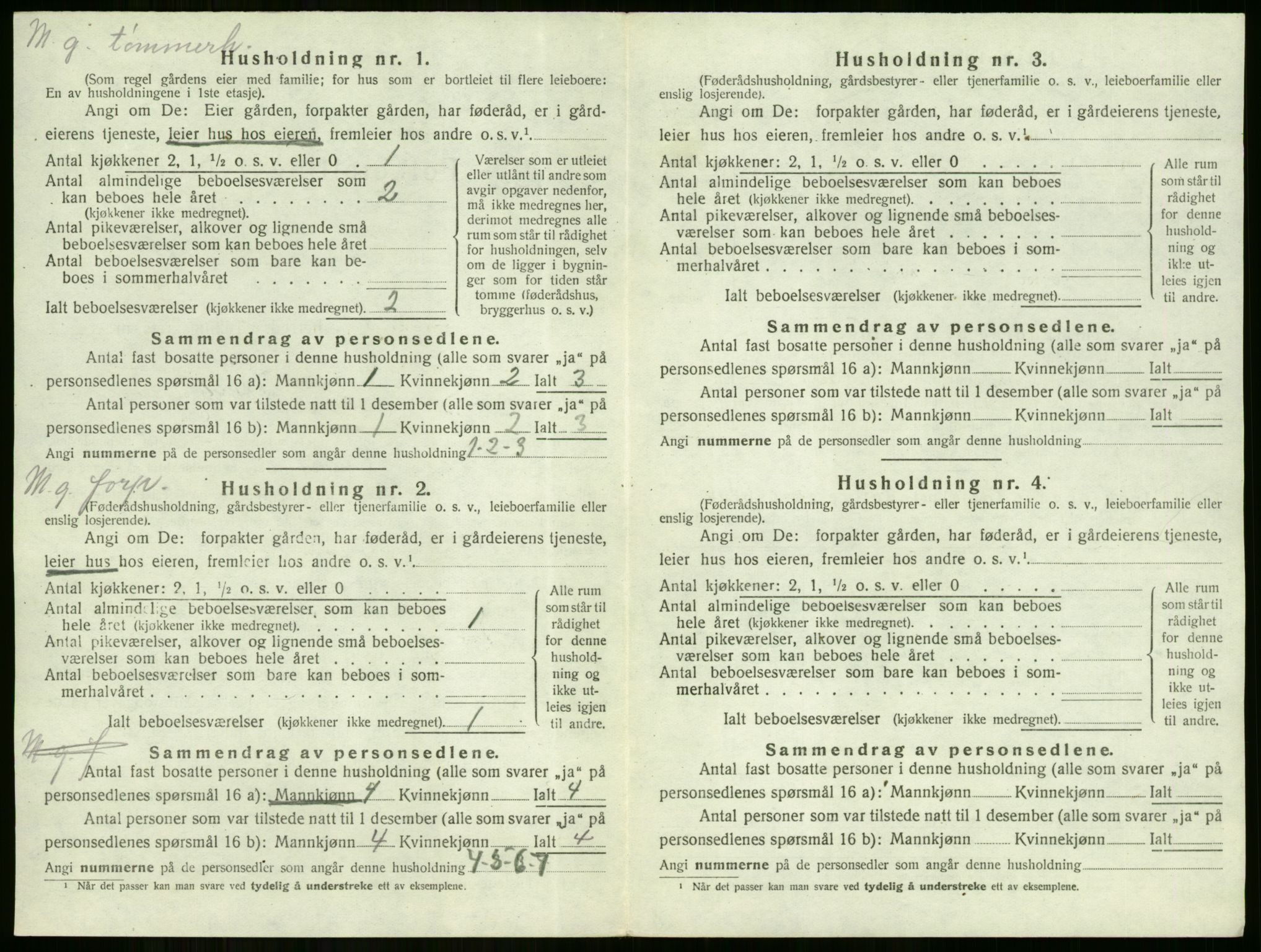 SAKO, 1920 census for Hole, 1920, p. 462