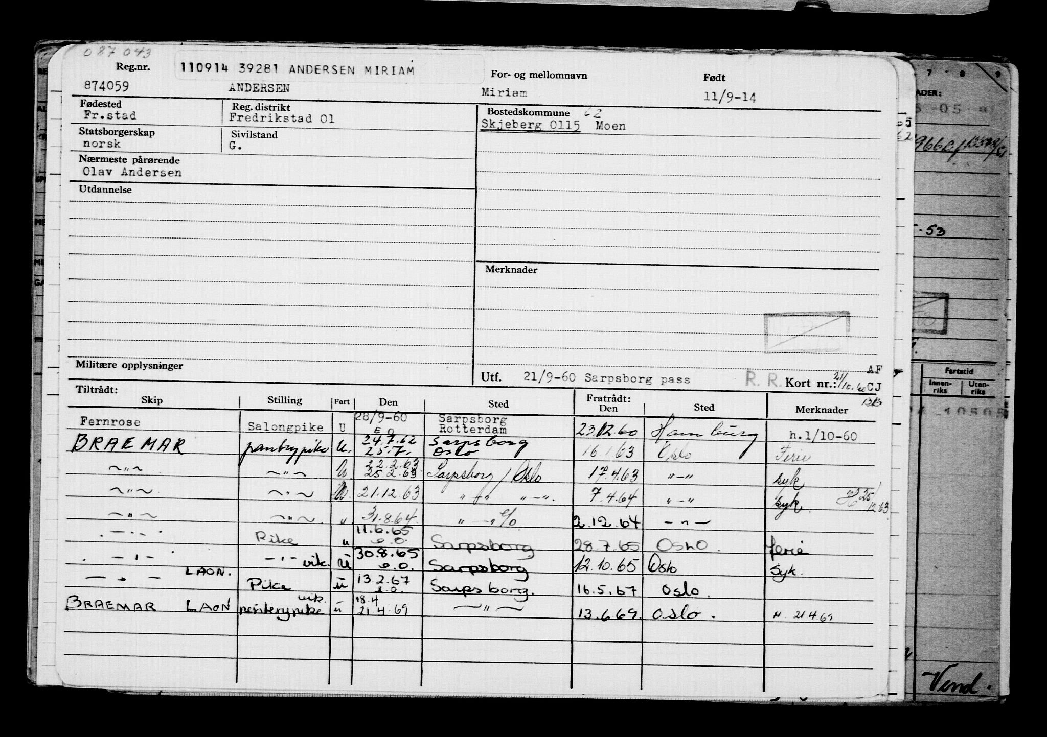 Direktoratet for sjømenn, RA/S-3545/G/Gb/L0124: Hovedkort, 1914, p. 24