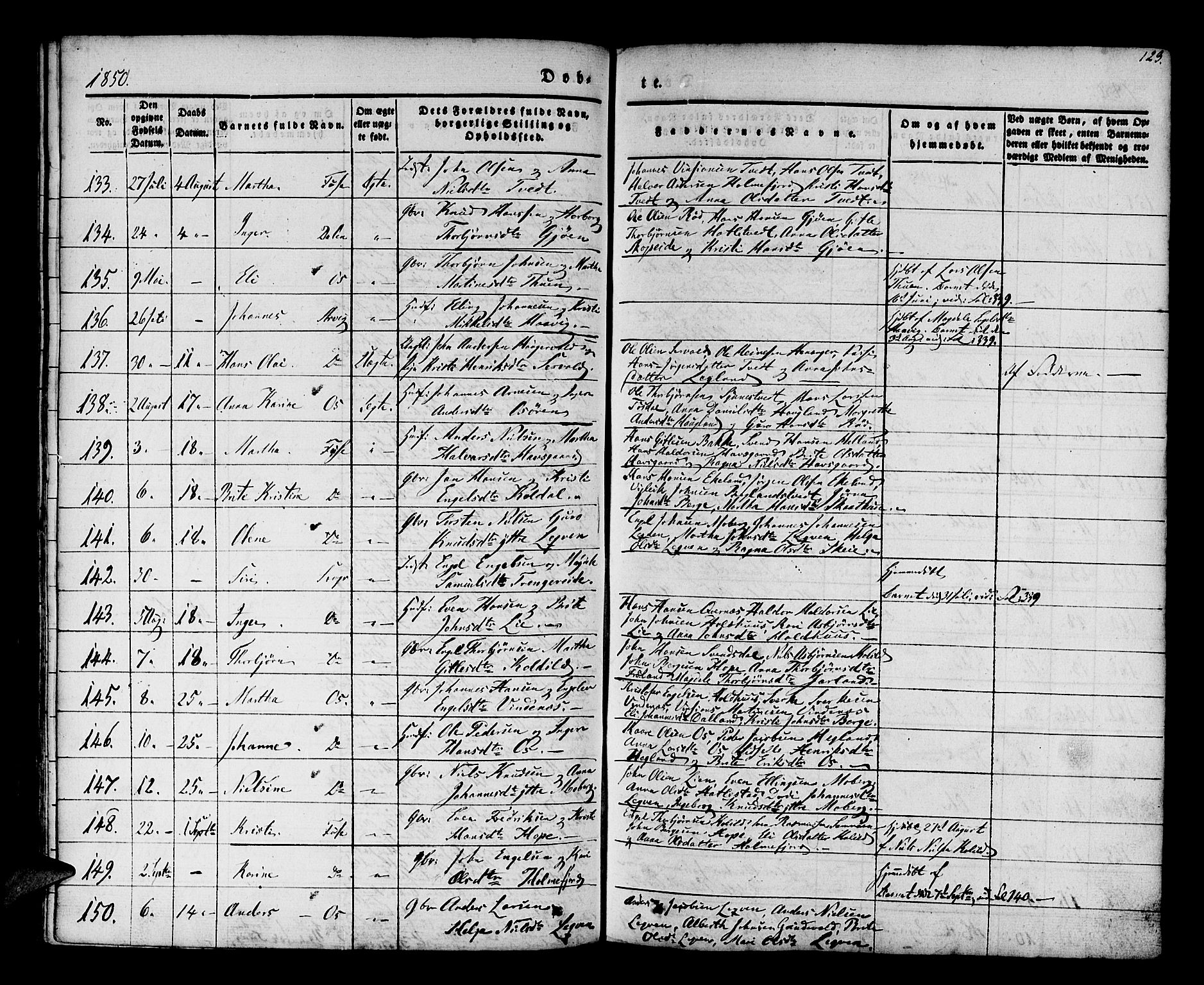 Os sokneprestembete, AV/SAB-A-99929: Parish register (official) no. A 15, 1839-1851, p. 123