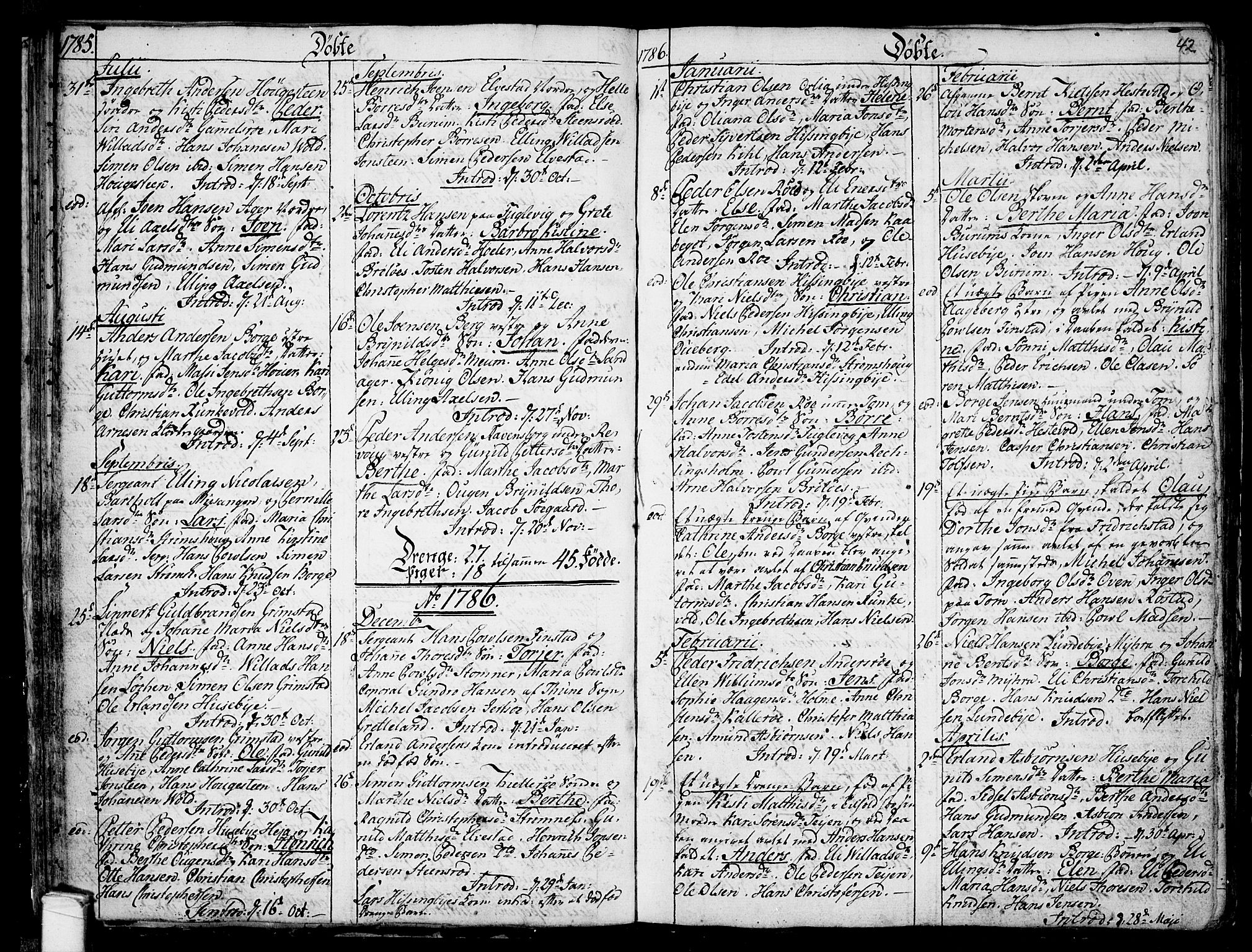 Råde prestekontor kirkebøker, AV/SAO-A-2009/F/Fa/L0002: Parish register (official) no. 2, 1762-1806, p. 42