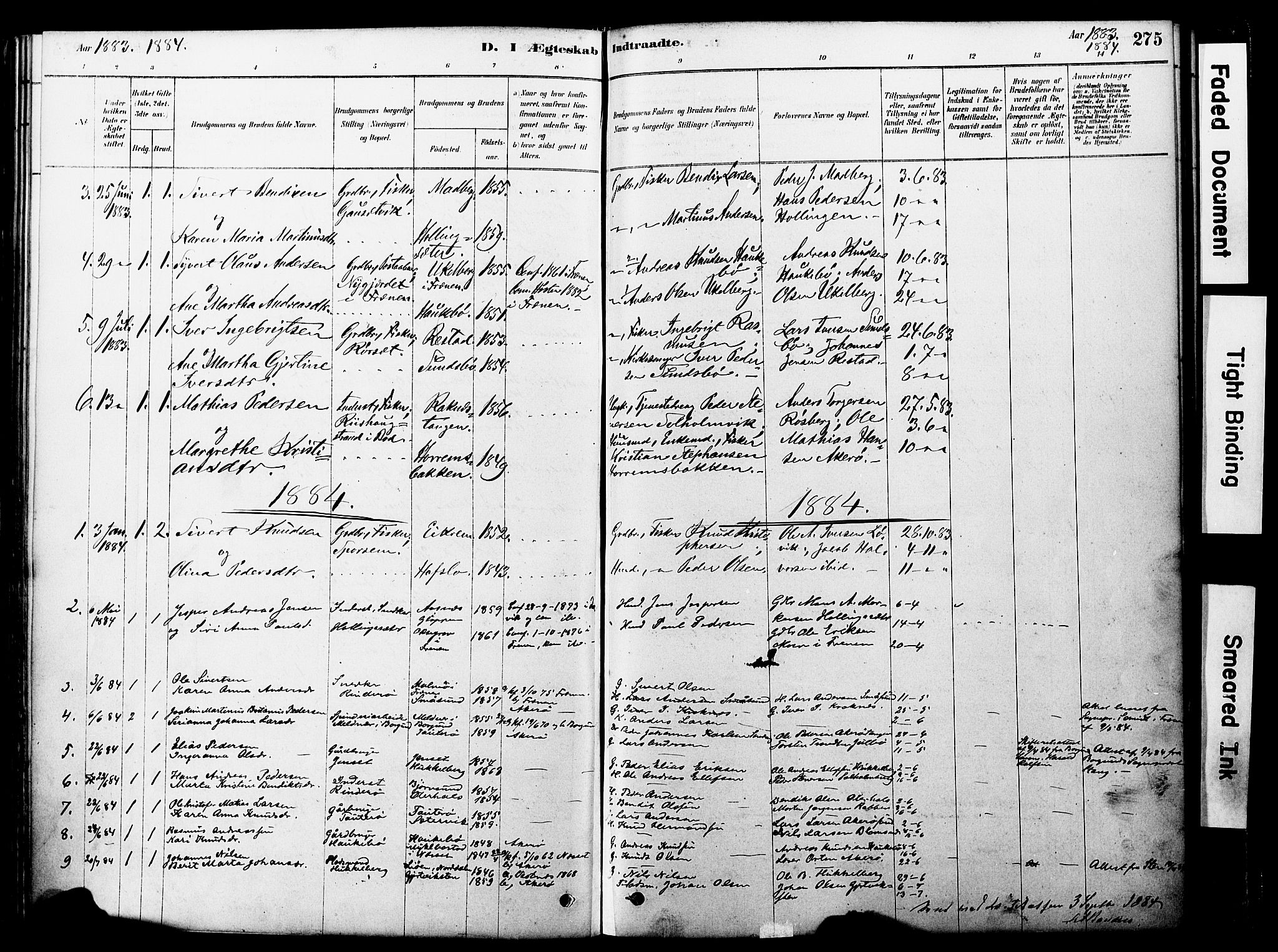 Ministerialprotokoller, klokkerbøker og fødselsregistre - Møre og Romsdal, AV/SAT-A-1454/560/L0721: Parish register (official) no. 560A05, 1878-1917, p. 275